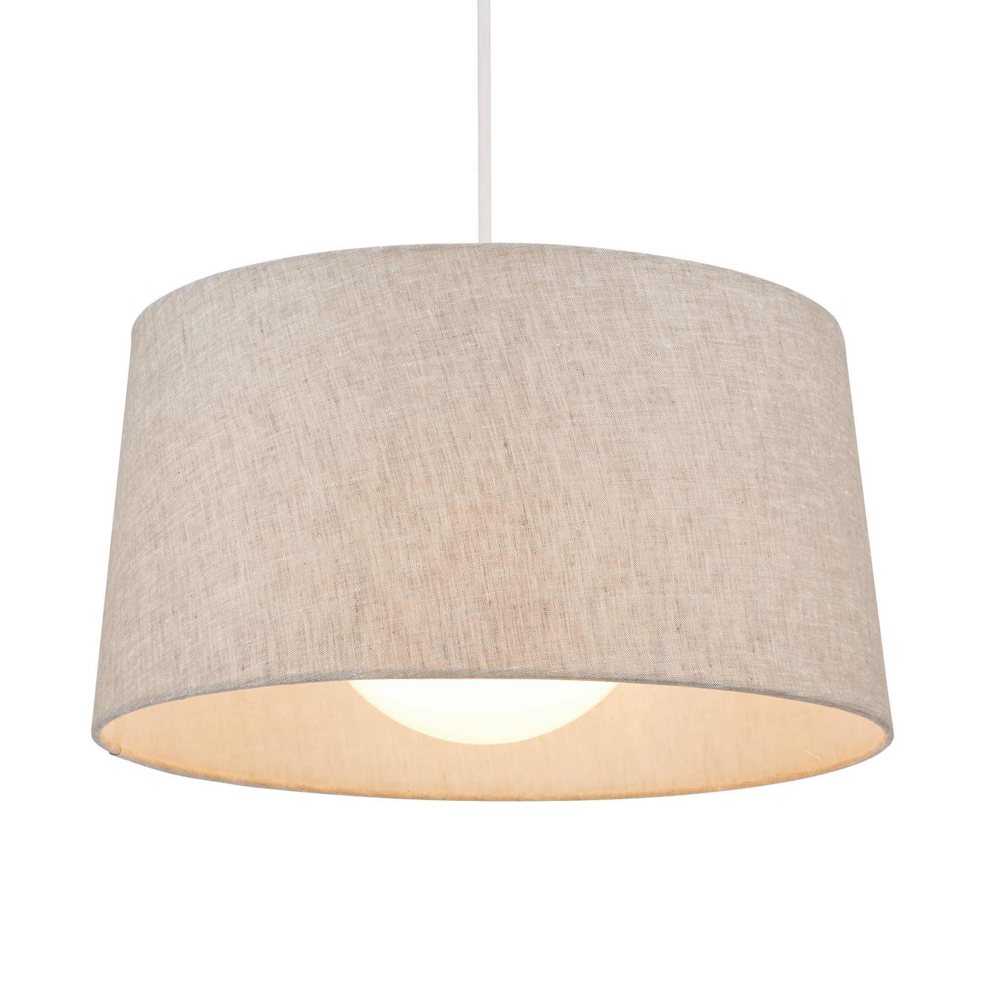 Amazon | 無印良品 麻シェードペンダントライト ライトベージュ φ39.8