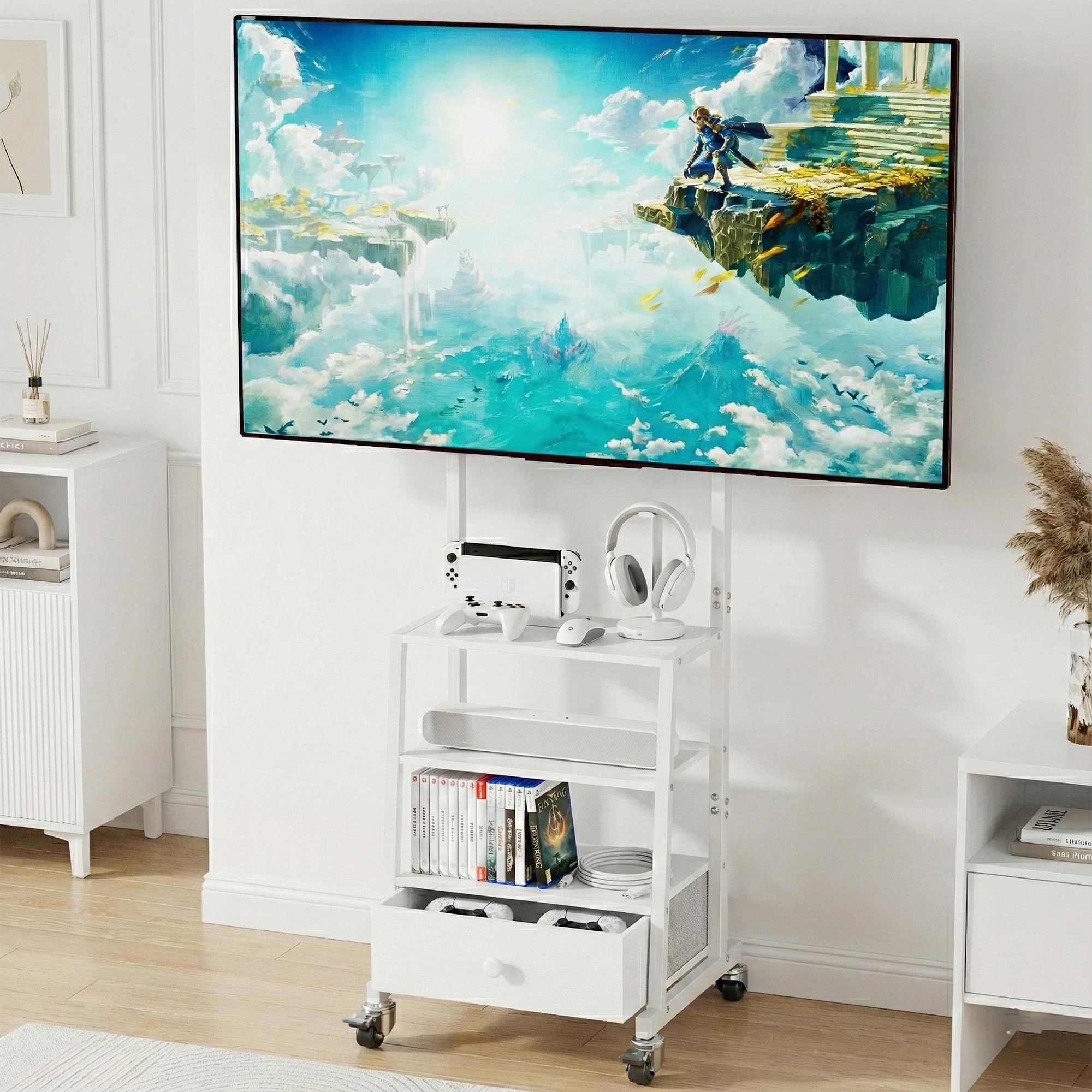 Amazon.co.jp: 【引き出しつきで、ゲーム機周りもスッキリ収納