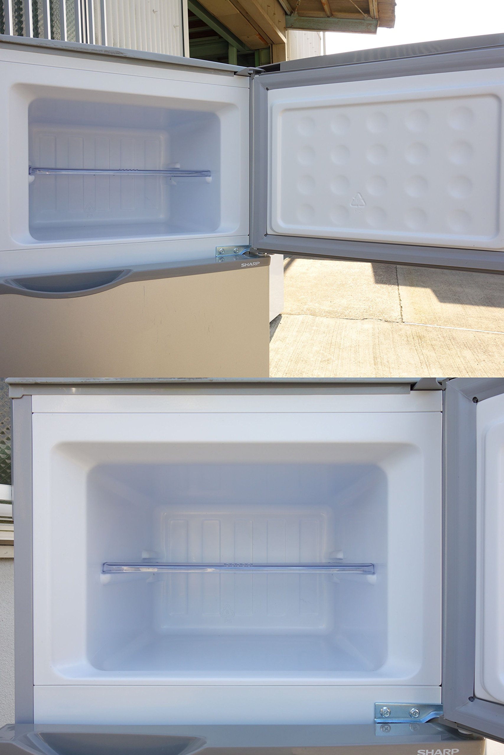 Amazon.co.jp: シャープ 118L 2ドア冷蔵庫（直冷式）シルバー系SHARP