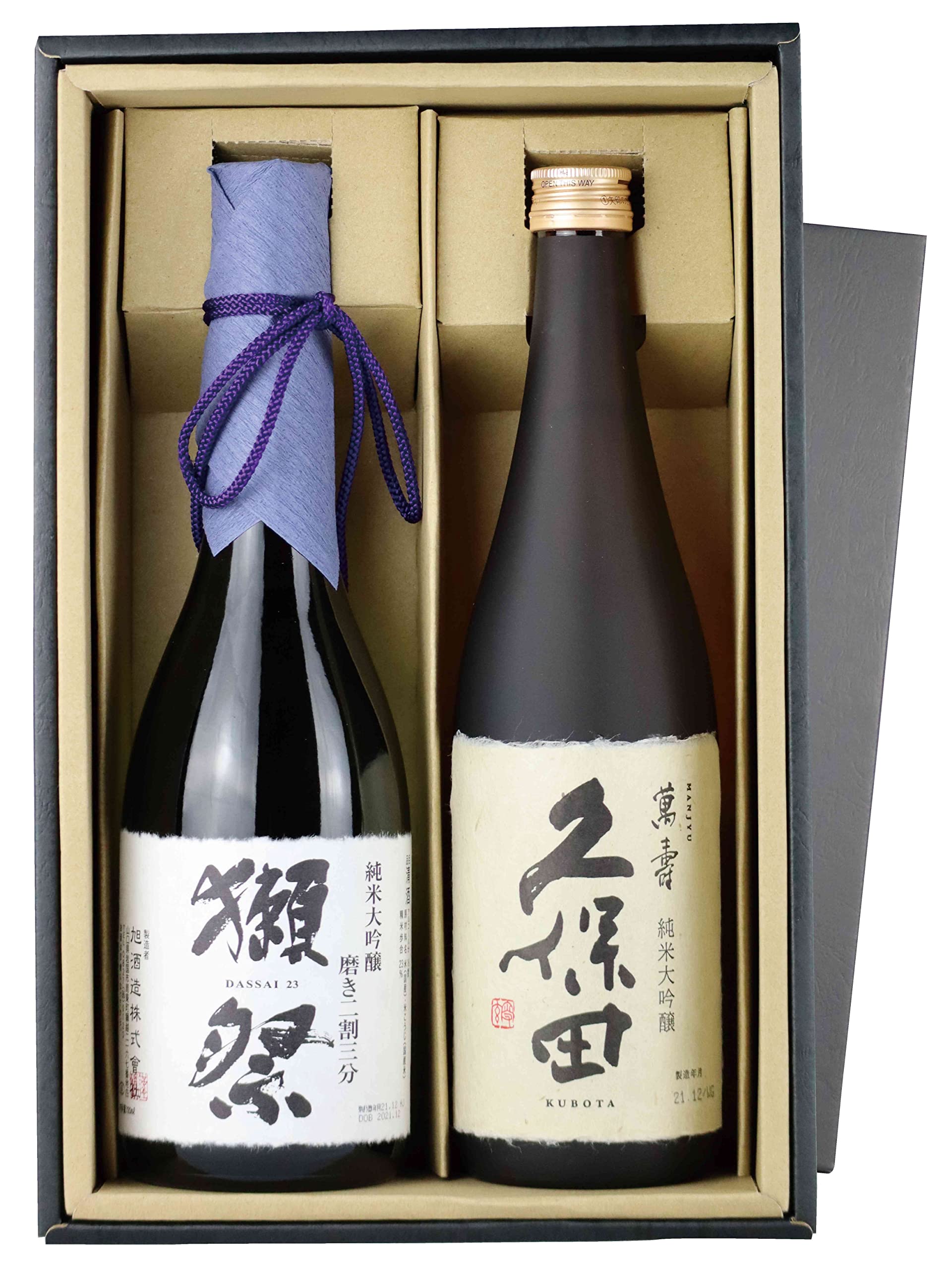 Amazon.co.jp: 【獺祭 純米大吟釀 磨き二割三分と久保田 純米大吟醸 萬