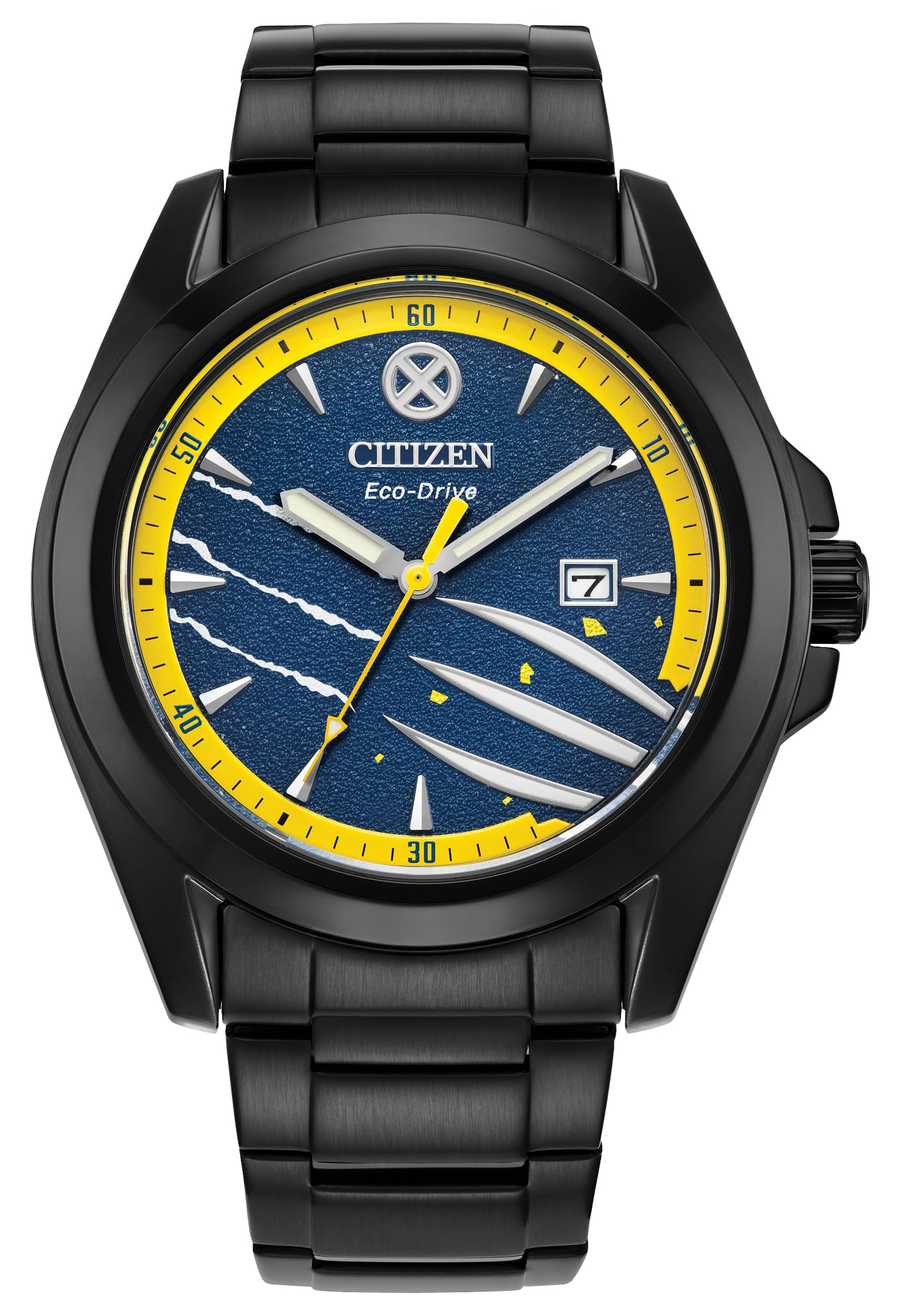 Citizen Men's Eco-Drive Marvel Wolverine Black Ion Plated Watch