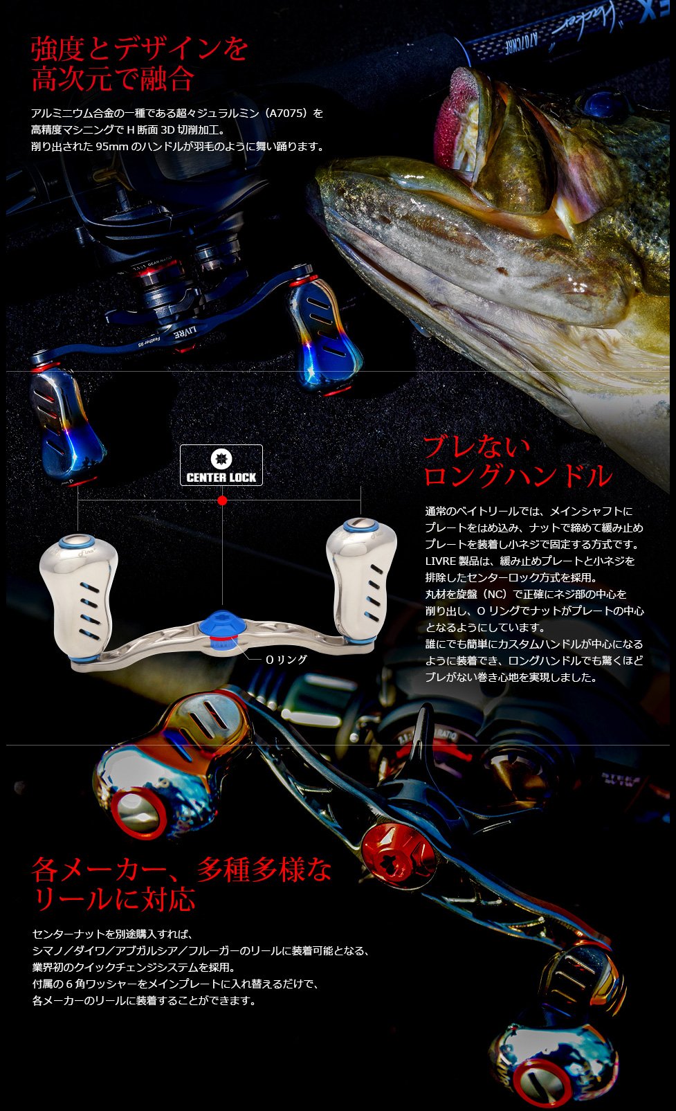 Amazon | LIVRE(リブレ) リール 3011 クランク フェザー95 右 シマノ用