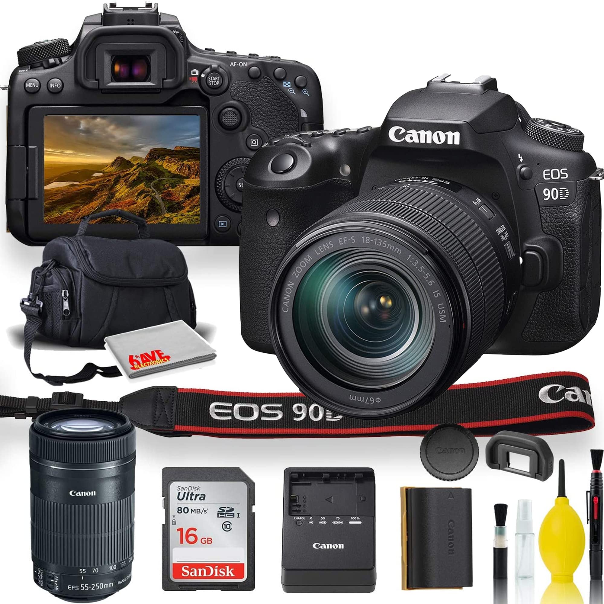 Amazon.com : Canon EOS 90D DSLR Camera with 18-135mm Lens, Canon