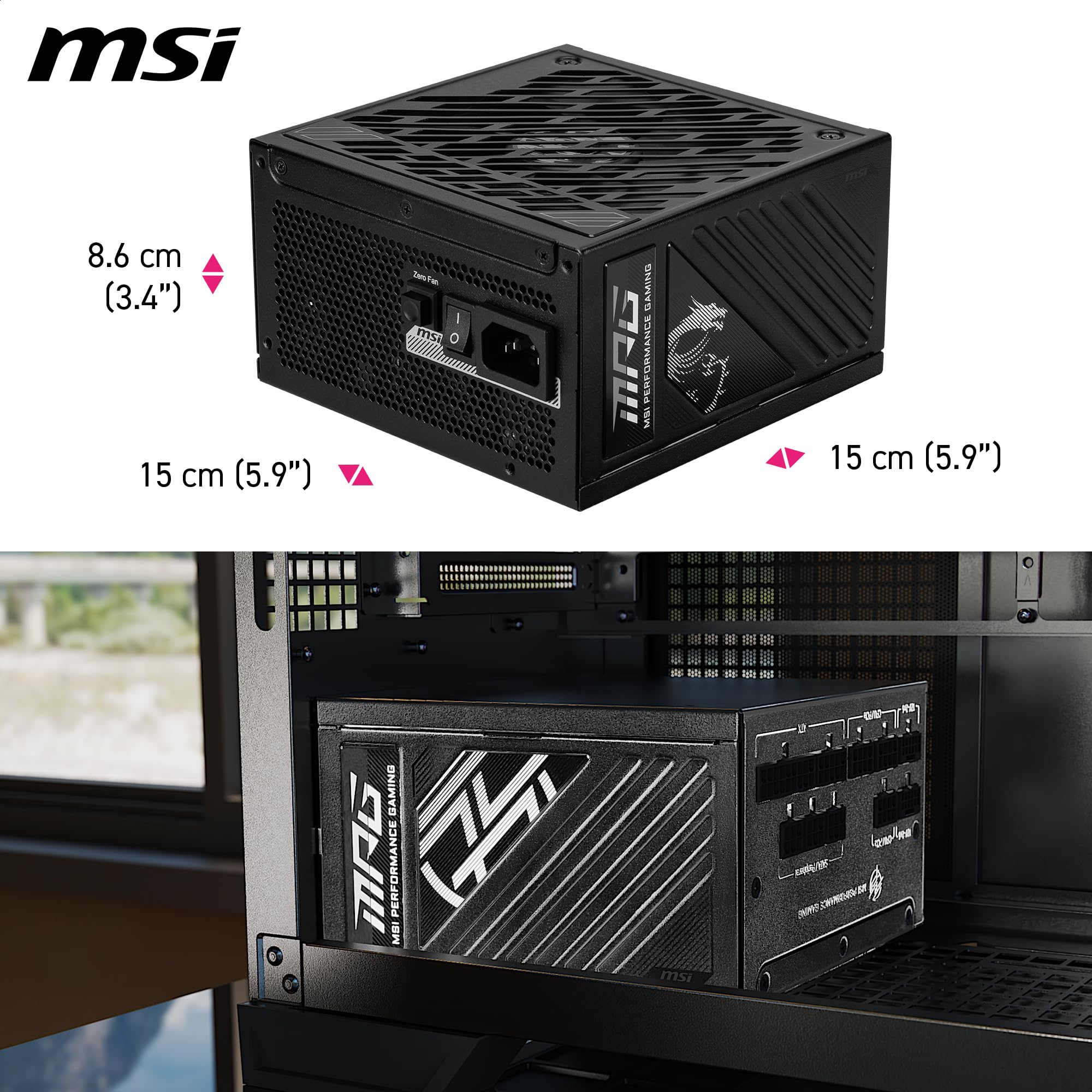 Amazon | MSI MPG A1250GS PCIE 5.1 ATX 3.1 ゲーム用電源 - フル