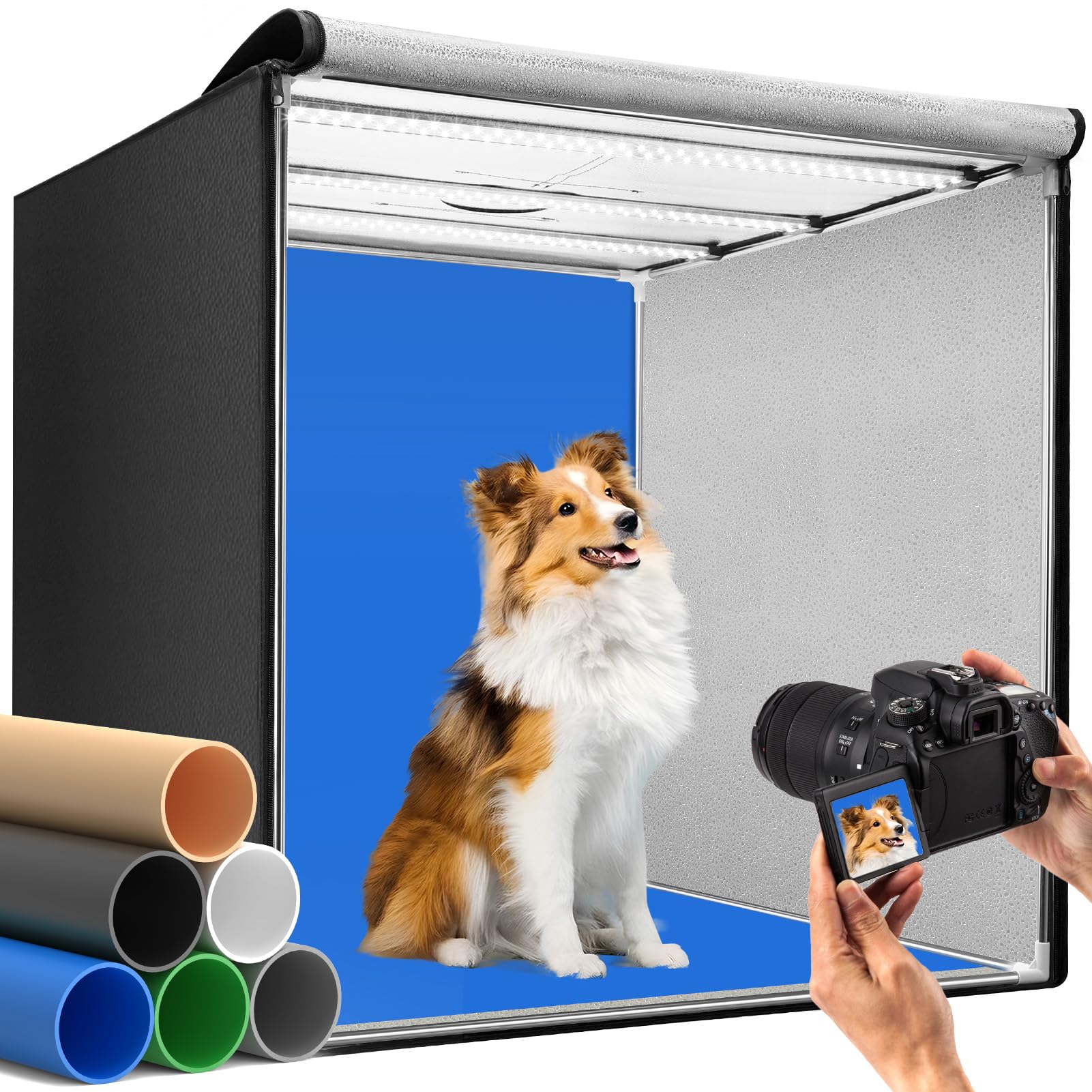 Amazon | DUCLUS 撮影ボックス 80cm 写真撮影ブース 折りたたみ 3つの