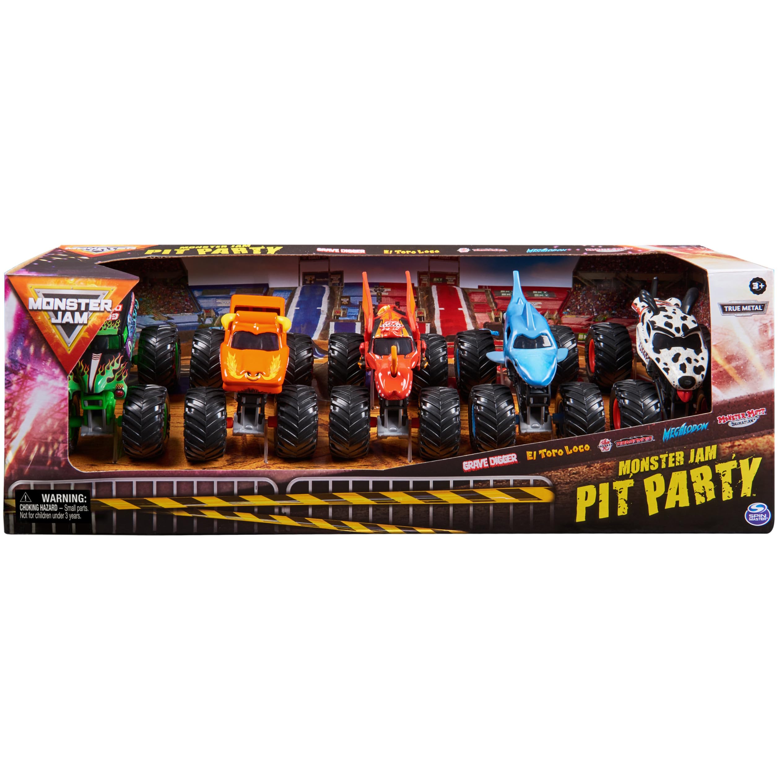 Monster Jam, Official Pit Party 5-Pack of 1:64 Scale Monster