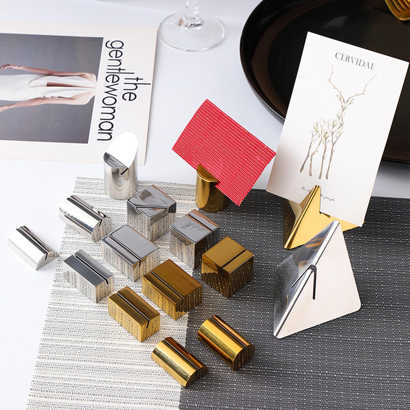 Amazon | 席札ホルダー 会議用席札 2本セット 卓上名札立て サイン