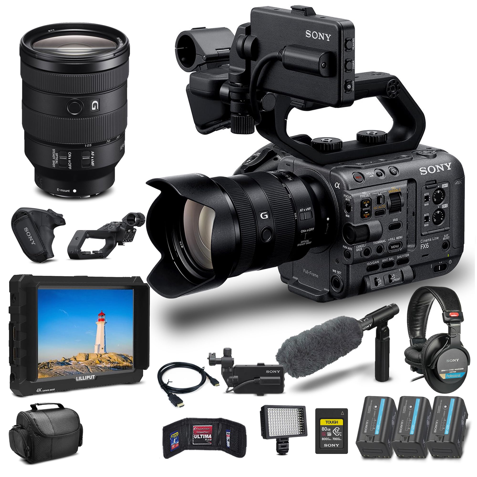 Amazon.com : Sony FX6 Digital Cinema Camera Kit with 24-105mm Lens