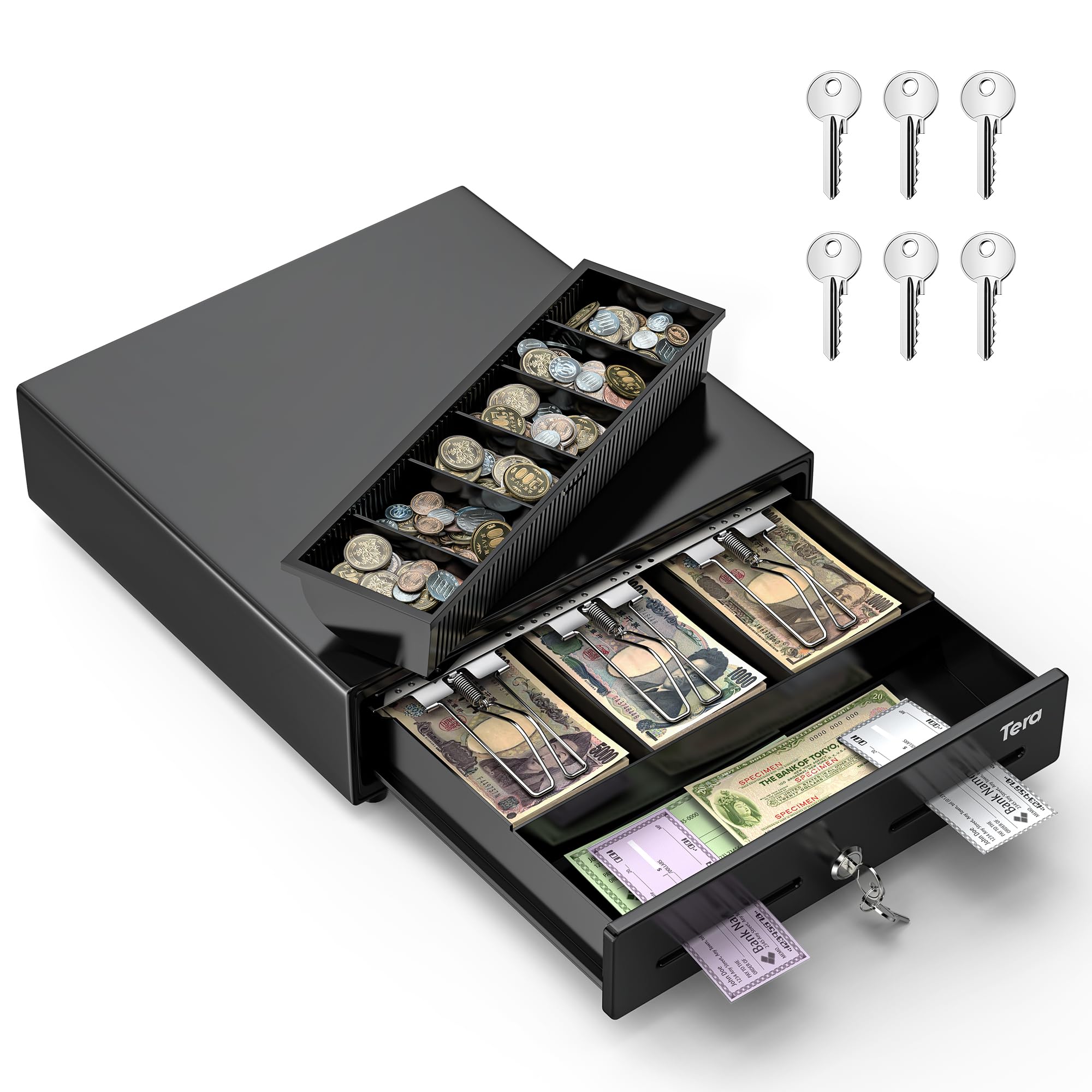 Amazon.co.jp: Tera キャッシュレジスタードロワー POSシステム対応 4