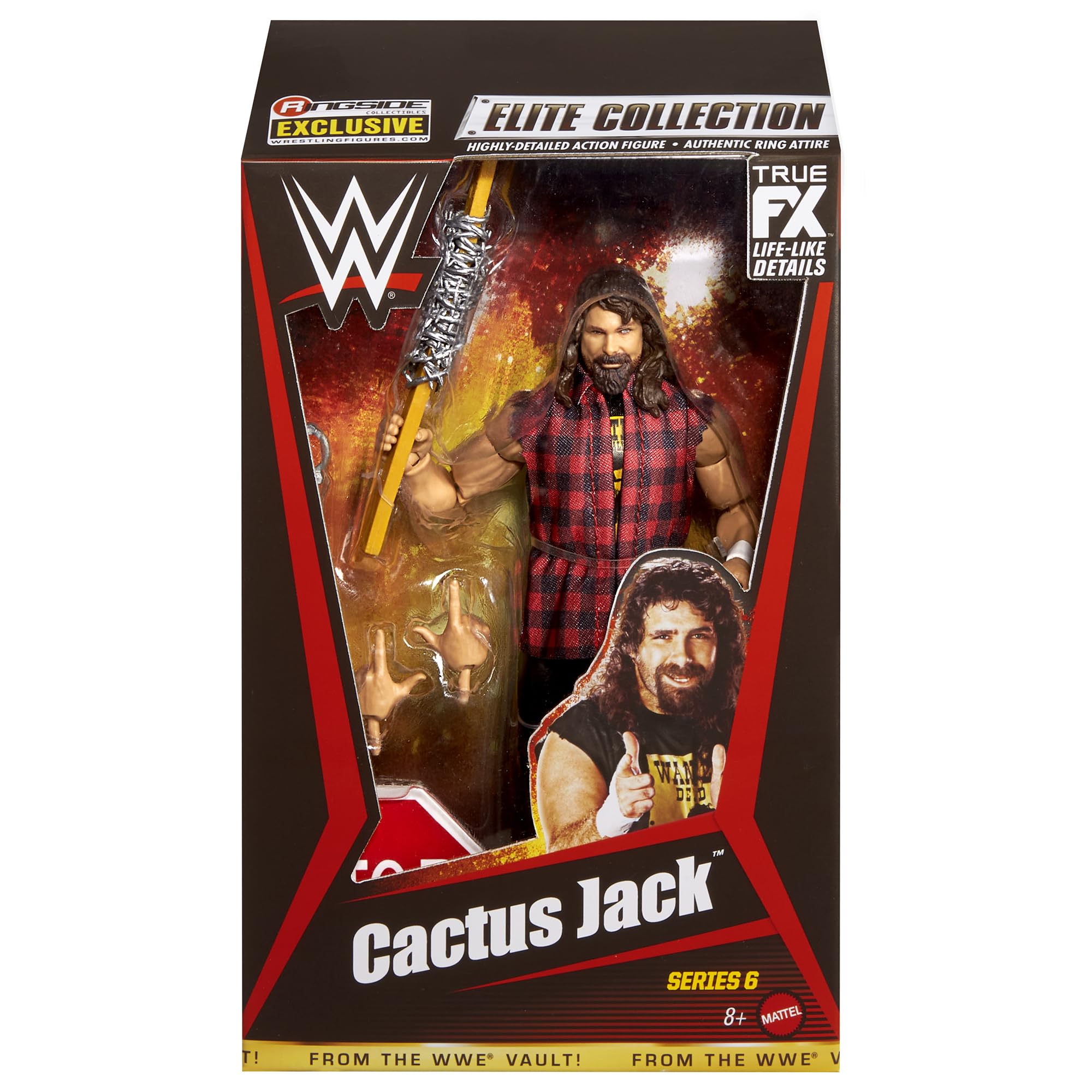 Amazon.com: WWE Cactus Jack (Barbed Wire 2x4) from The Vault
