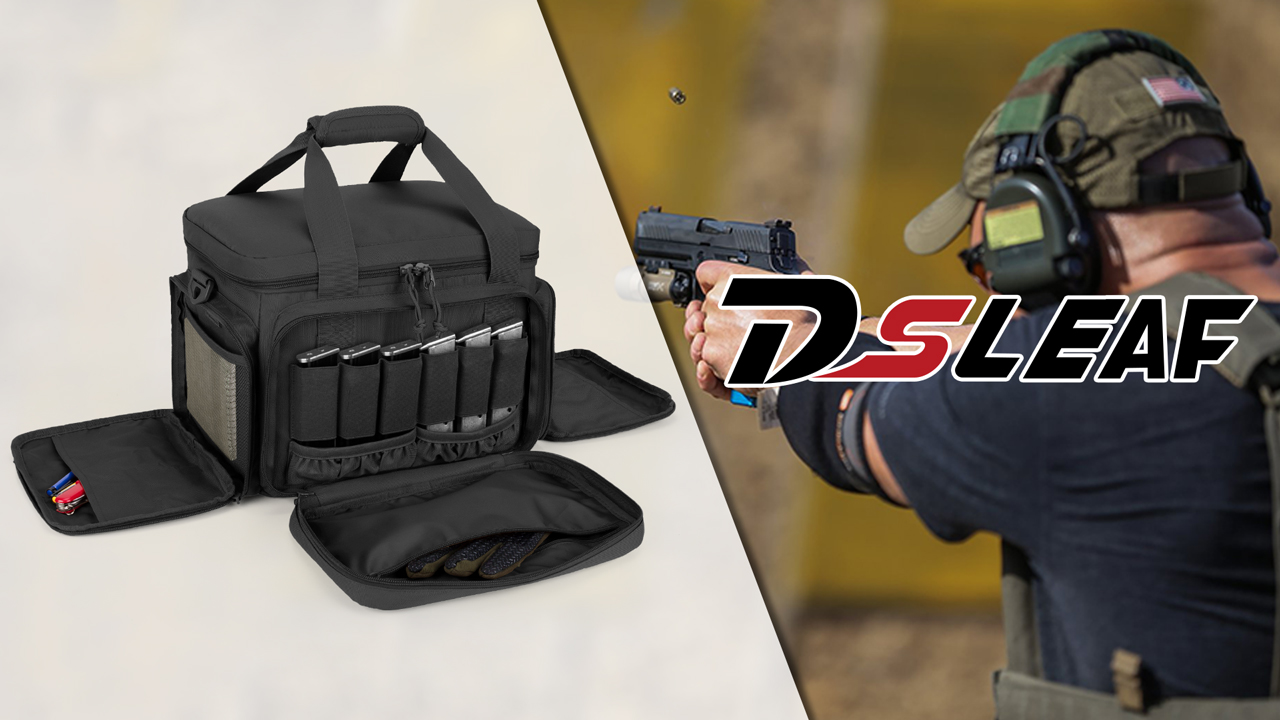 DSLEAF Pistol Range Bag, Tactical Gun Carrying Case for Handgun