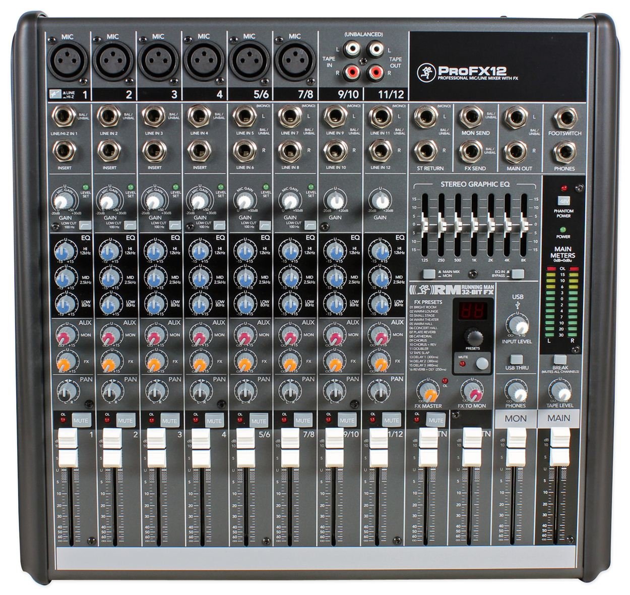 MACKIE ProFX12v3 アナログミキサー【使用少】 ヘッドフォン付き