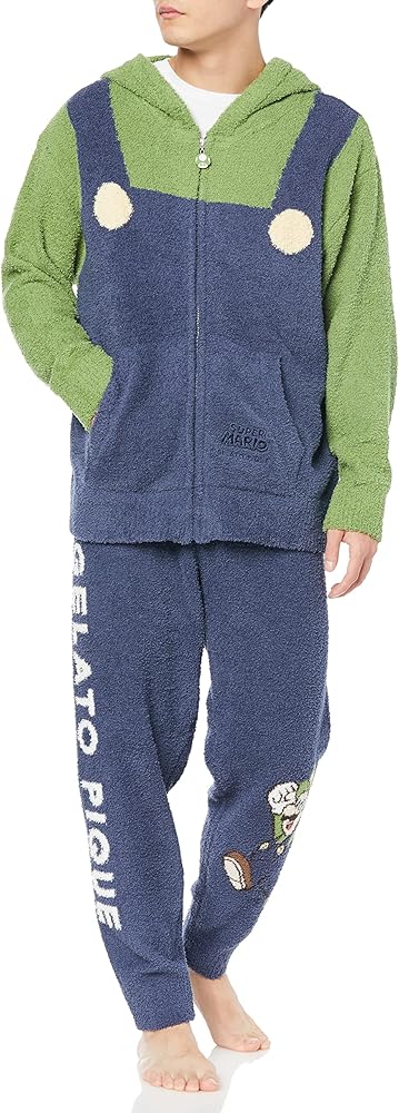 Amazon | [ジェラート ピケ] スーパーマリオ【メンズ】 ルイージパーカ