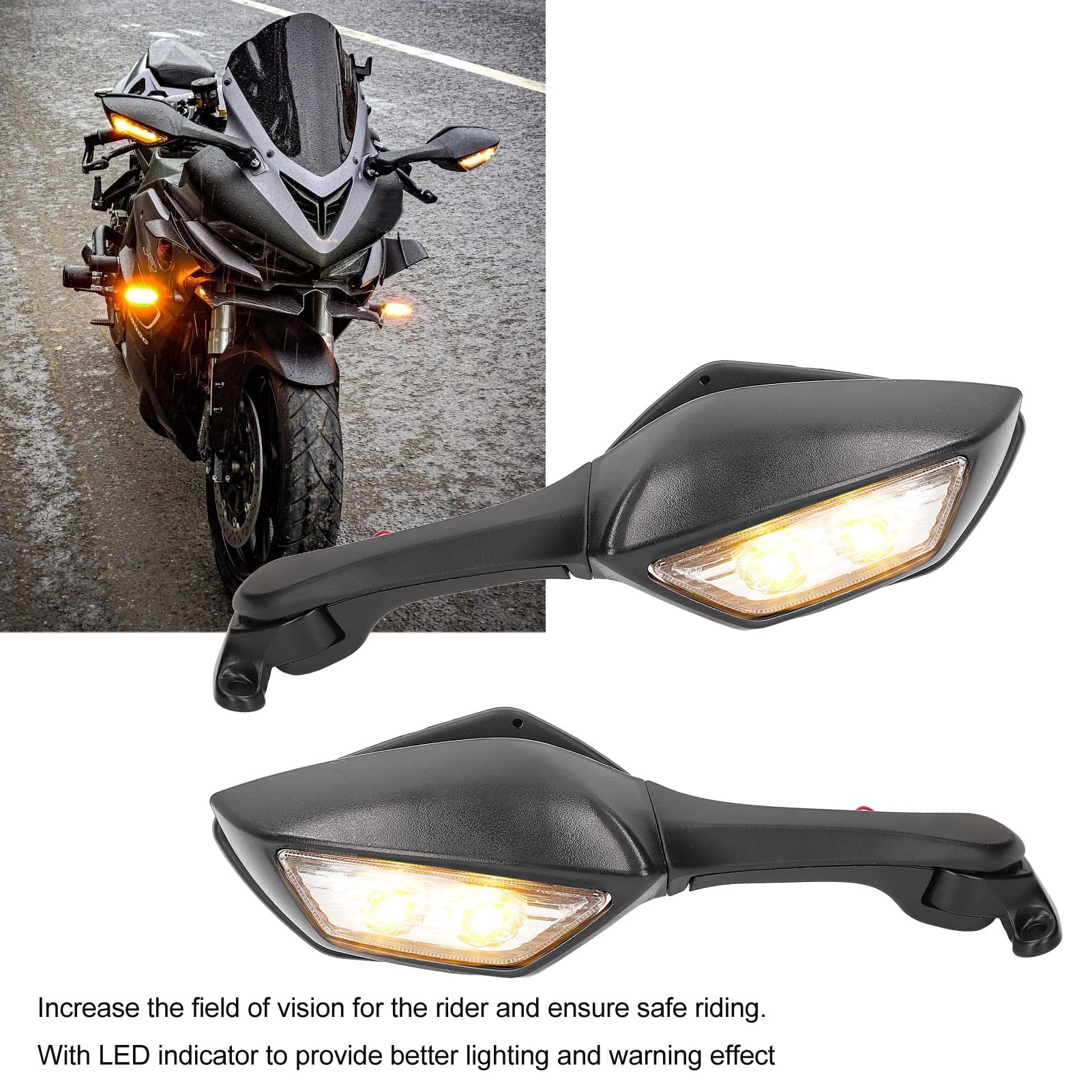 Amazon | オートバイ LED ウインカー インジケーター バックミラー