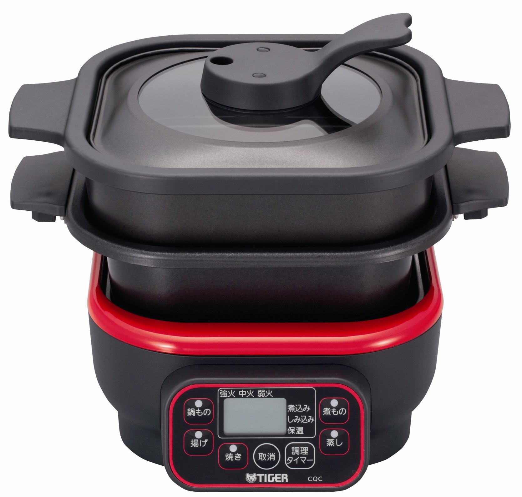 Amazon | タイガー マイコンテーブルクッカー トマトレッド CQC-A070