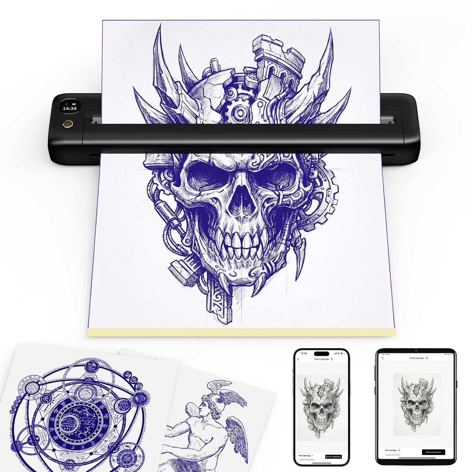 Amazon.com: Rongta Tattoo Stencil Printer, Wireless Tattoo Machine