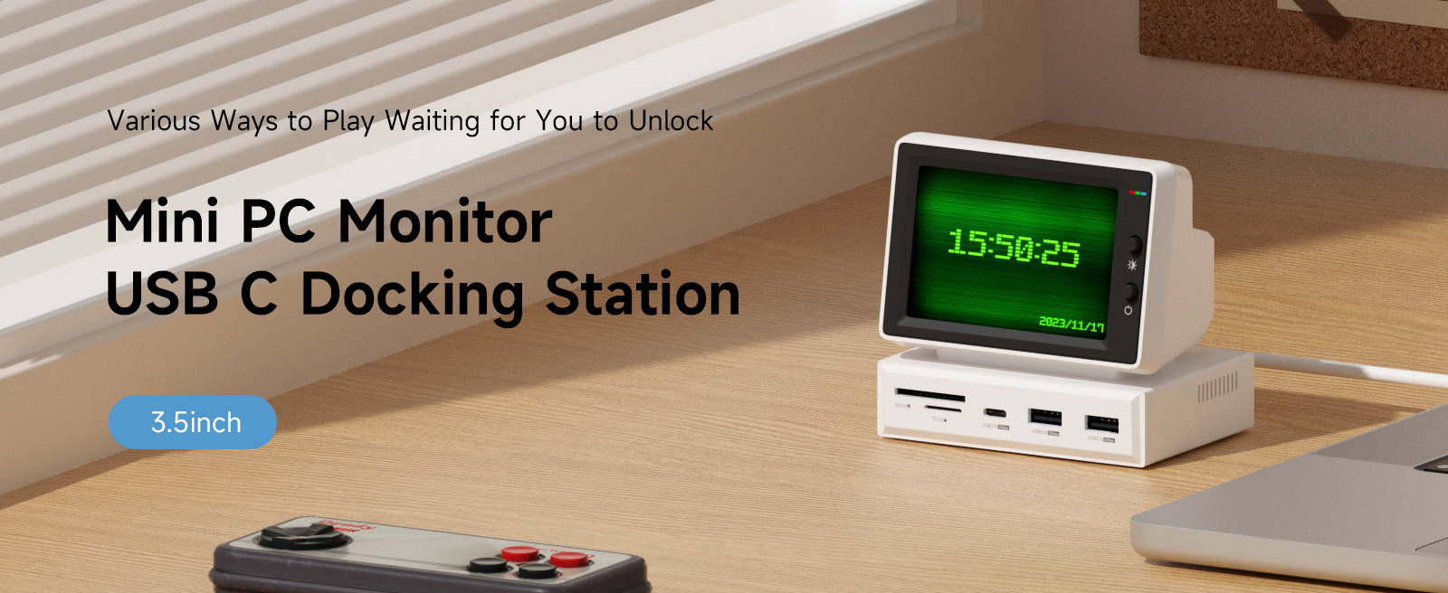 Amazon.com: Hagibis 3.5inch IPS USB Mini Screen with USB C Hub