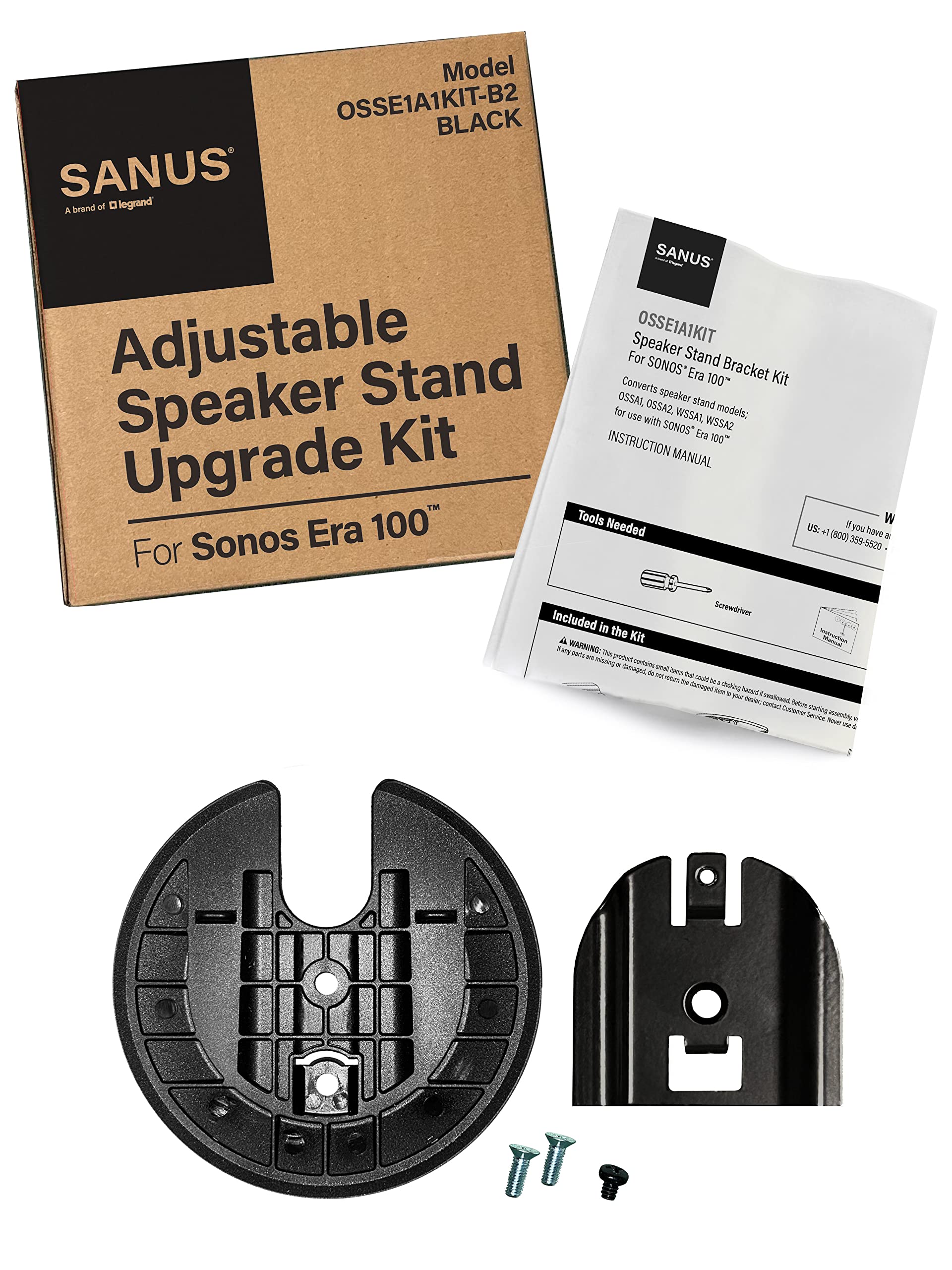 Amazon.com: Sonos Era 100 Adapter Bracket Kit for Sanus Adjustable