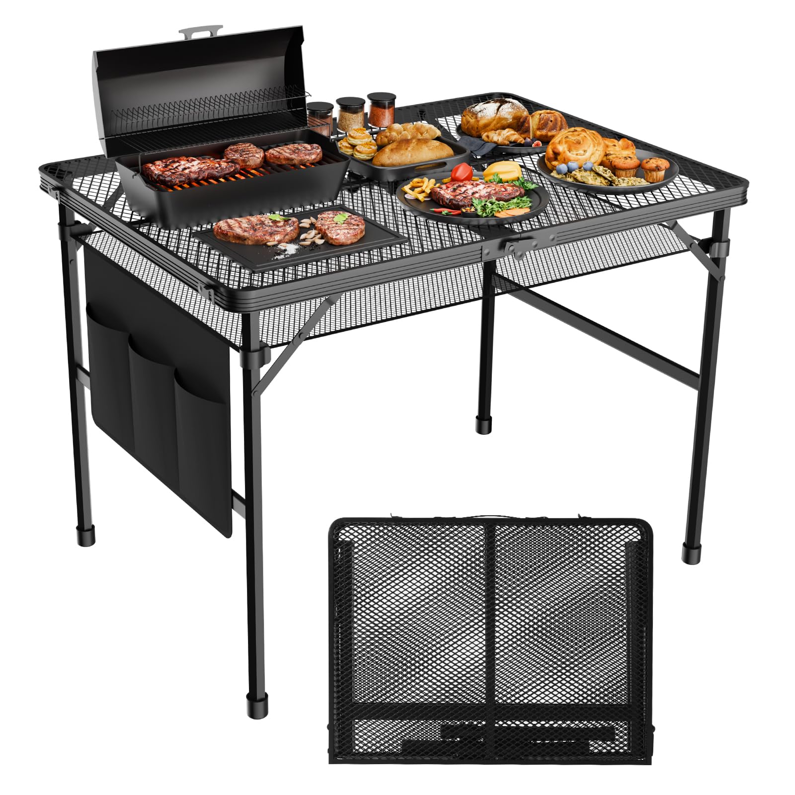 Amazon.com : WildFinder 3x2 FT Folding Grill Table, Portable