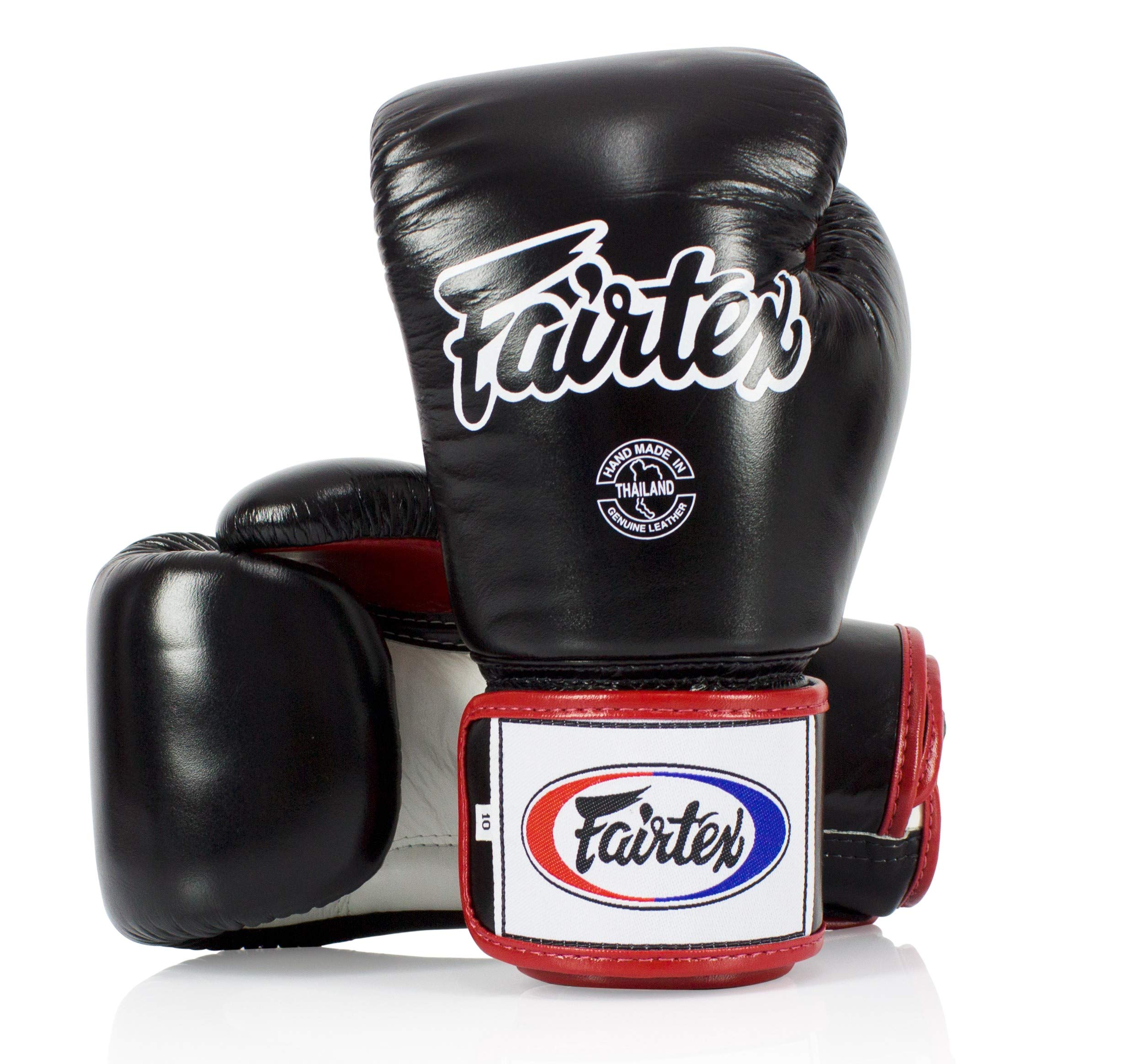 Fairtex Luvas de treinamento para luta estilo Muay Thai, Black