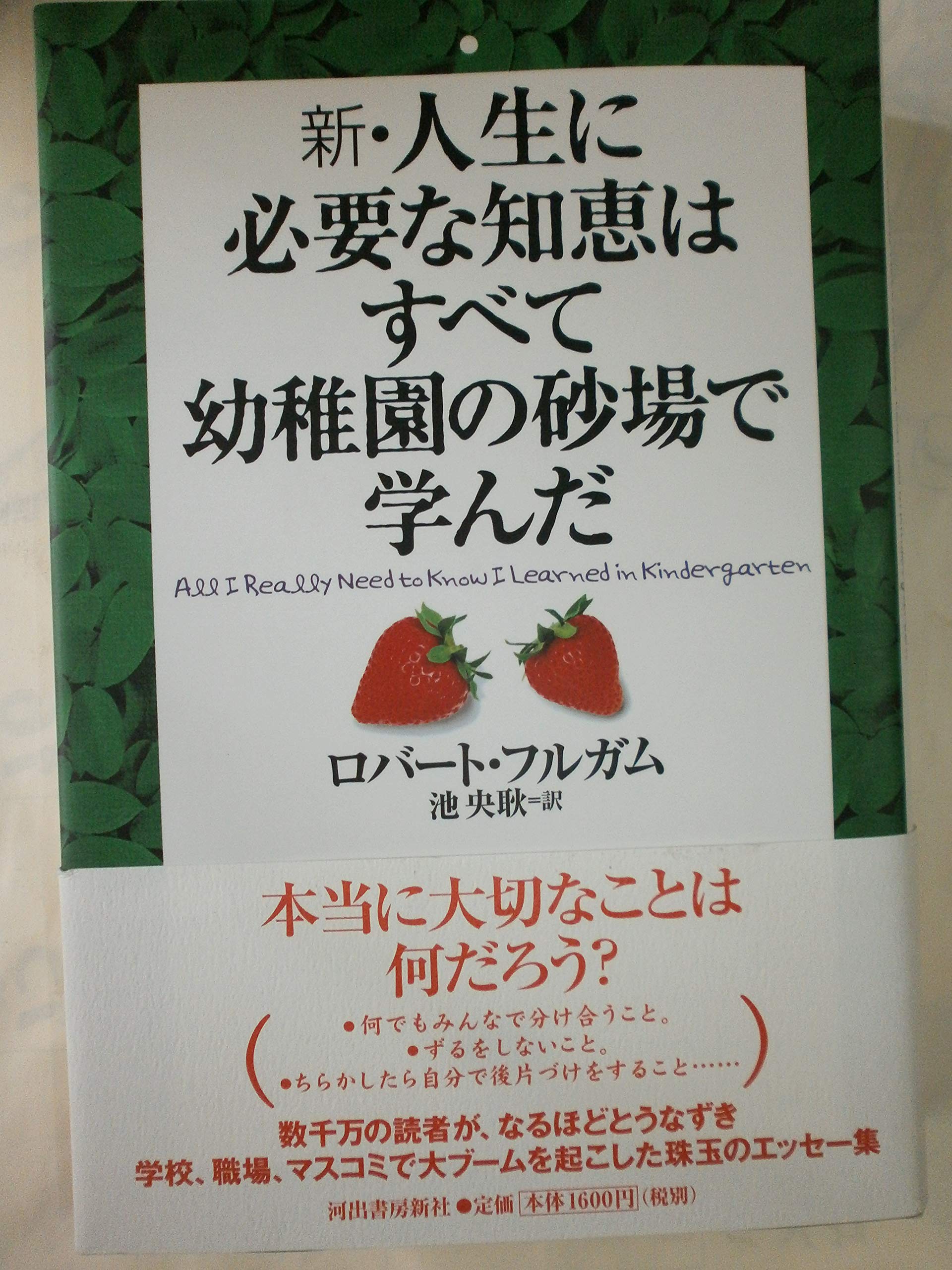 新・人生に必要な知恵はすべて幼稚園の砂場で学んだ | ロバート