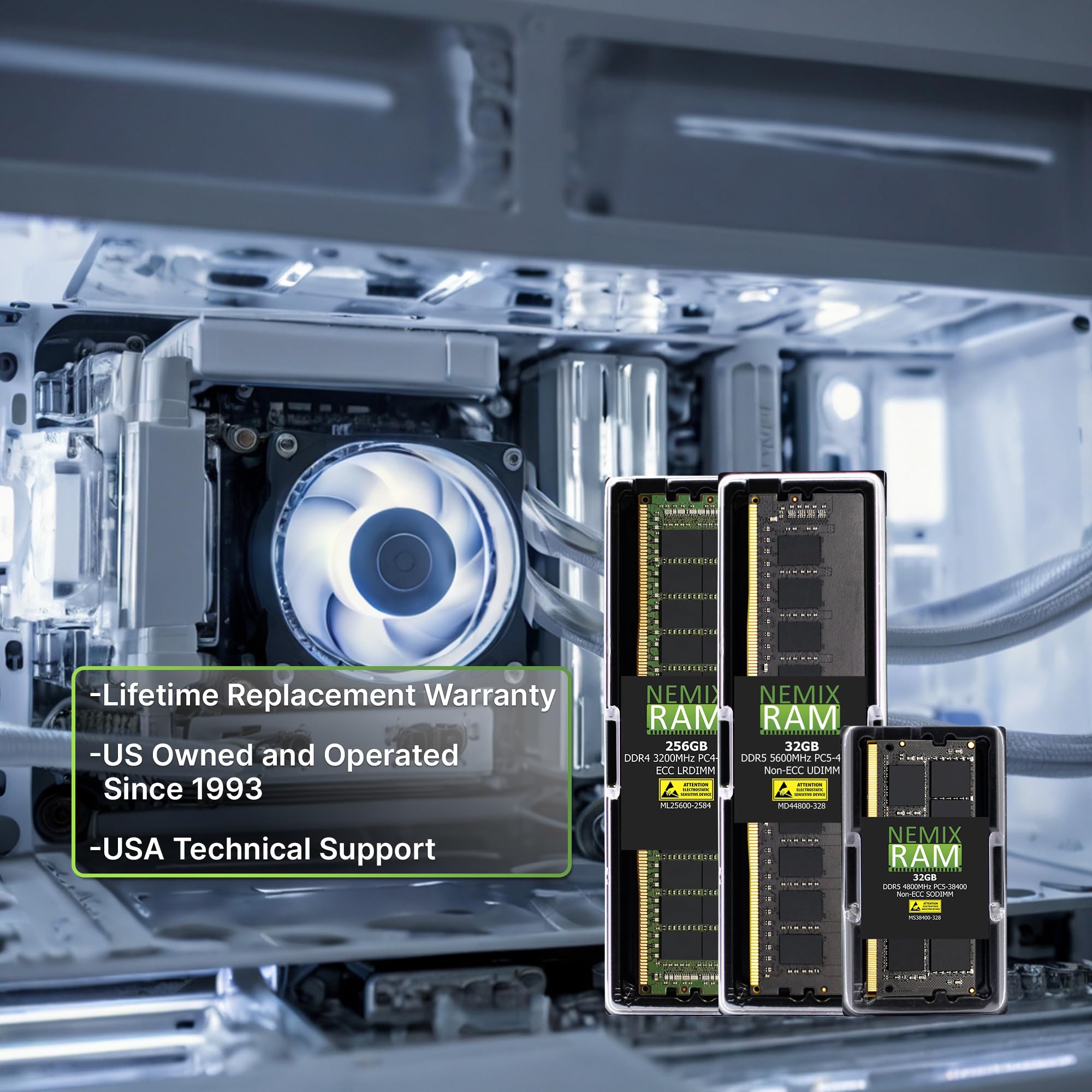 Amazon.co.jp: 64GB DDR4-3200 PC4-25600 2Rx4 RDIMM ECC Registered