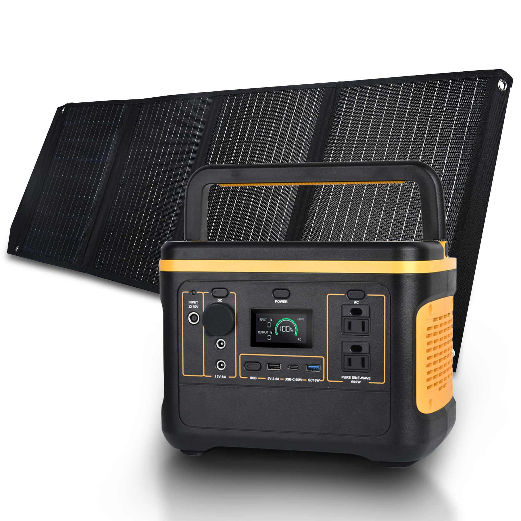 Amazon.co.jp: VLAIANポータブル電源600W/493Wh 60Wソーラーパネル