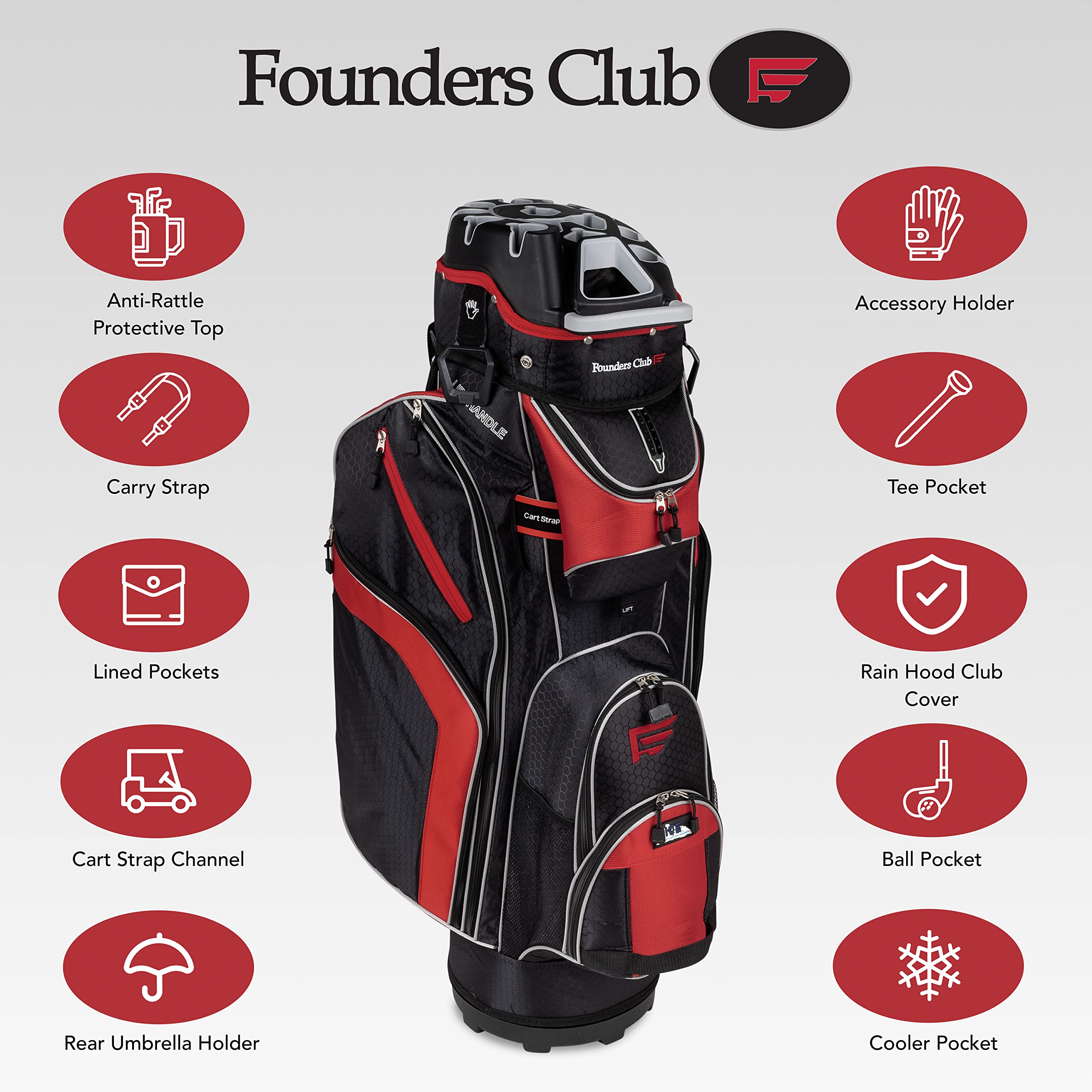 Amazon | Founders Club プレミアムカートバッグ 14分割オーガナイザー