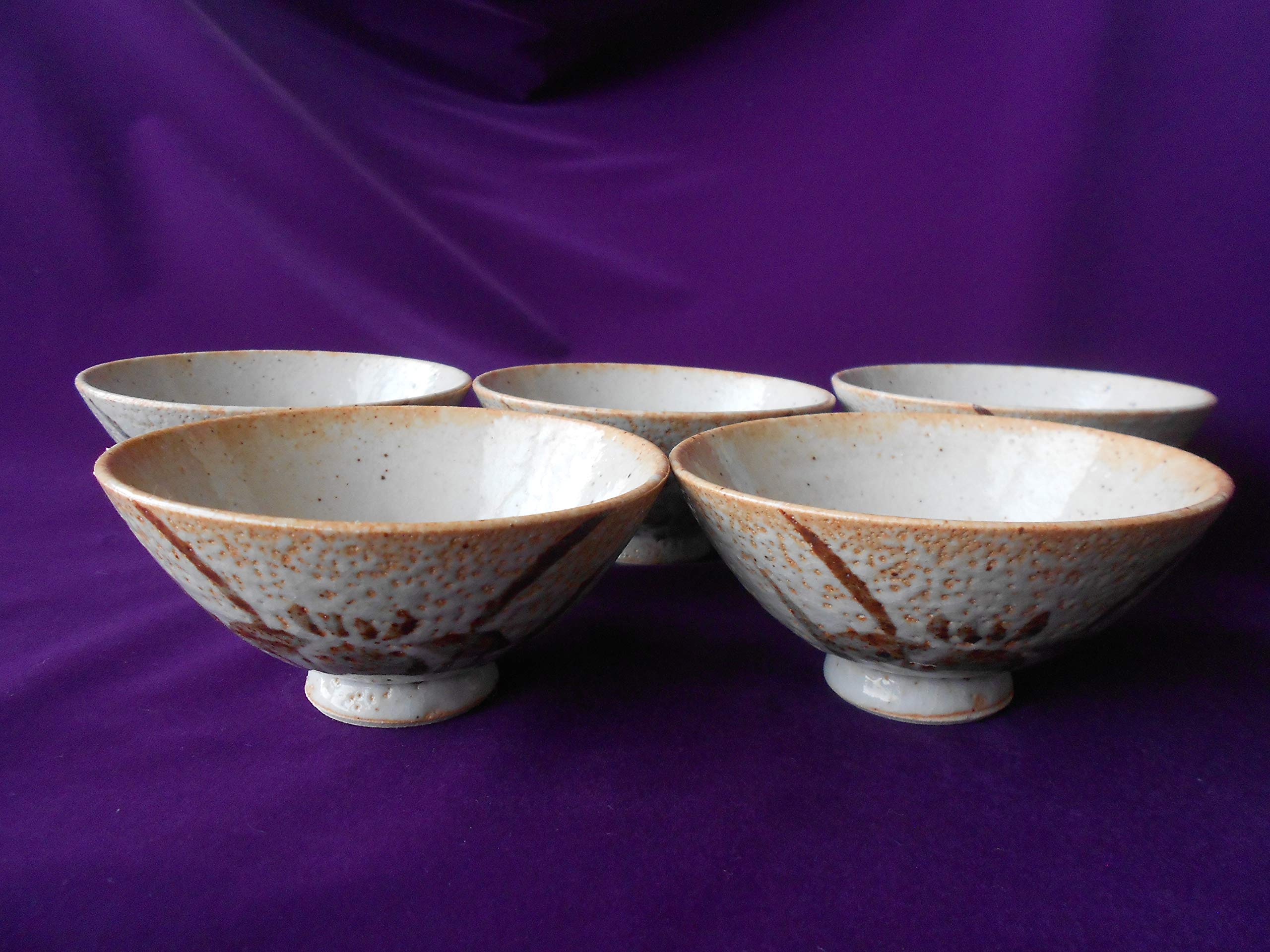 Amazon | 美濃焼！ ☆志野・中平ご飯茶碗5客セット☆ 未使用 小鉢 丼