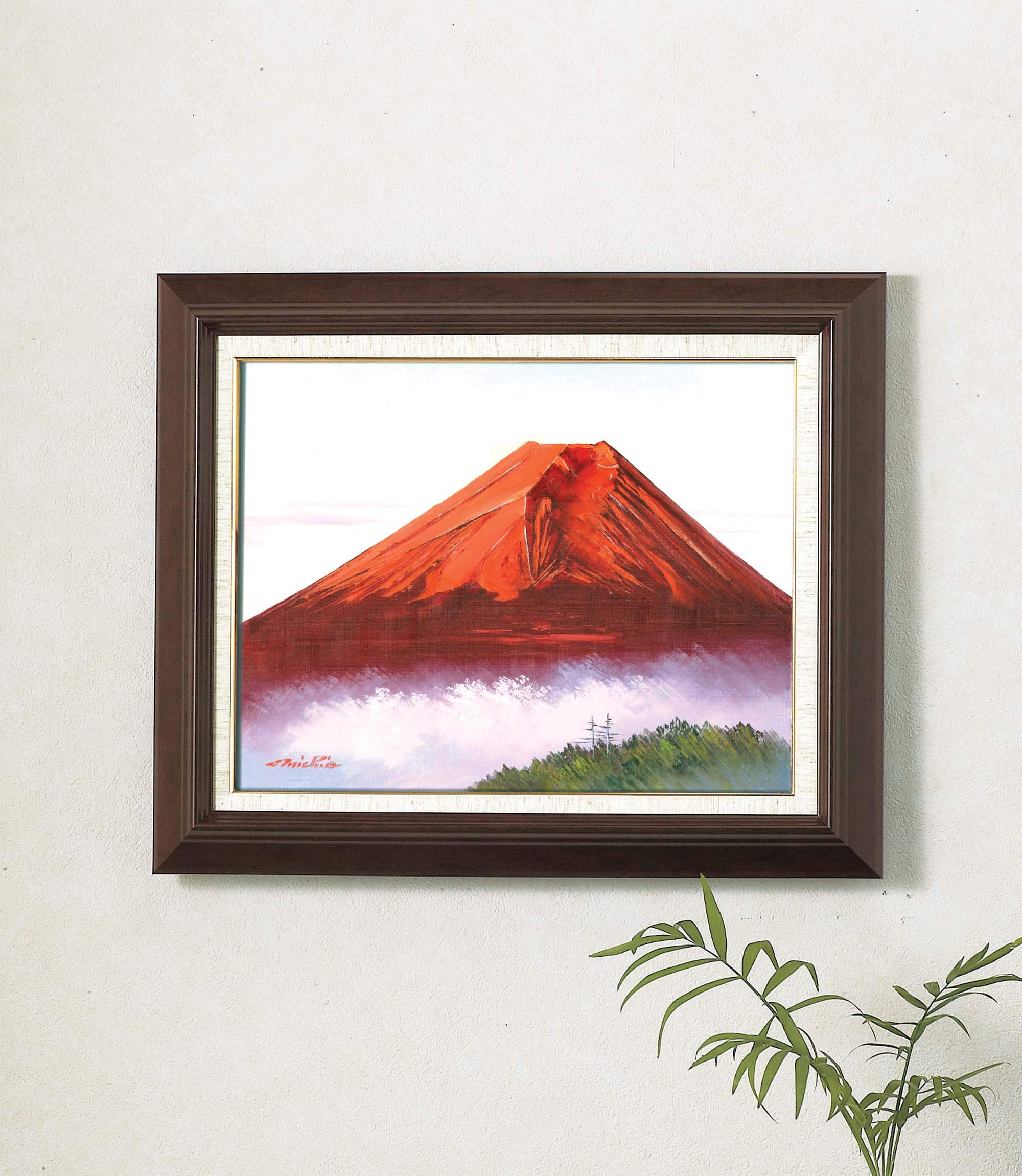 Amazon.co.jp: 太田アート 油絵額 赤富士 F6号 道尾紀良 11325