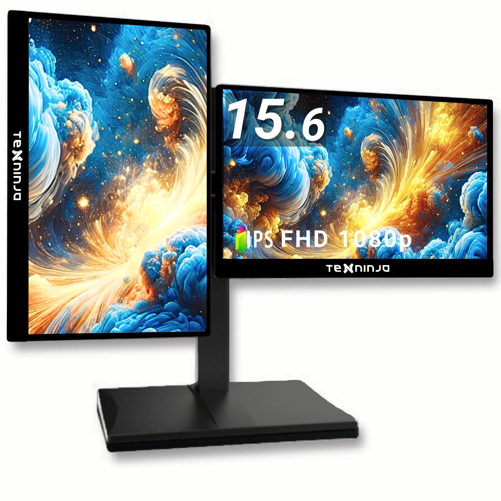 Amazon.co.jp: TEXNINJA PCモニター デュアルモニター 15.6型 USB Type