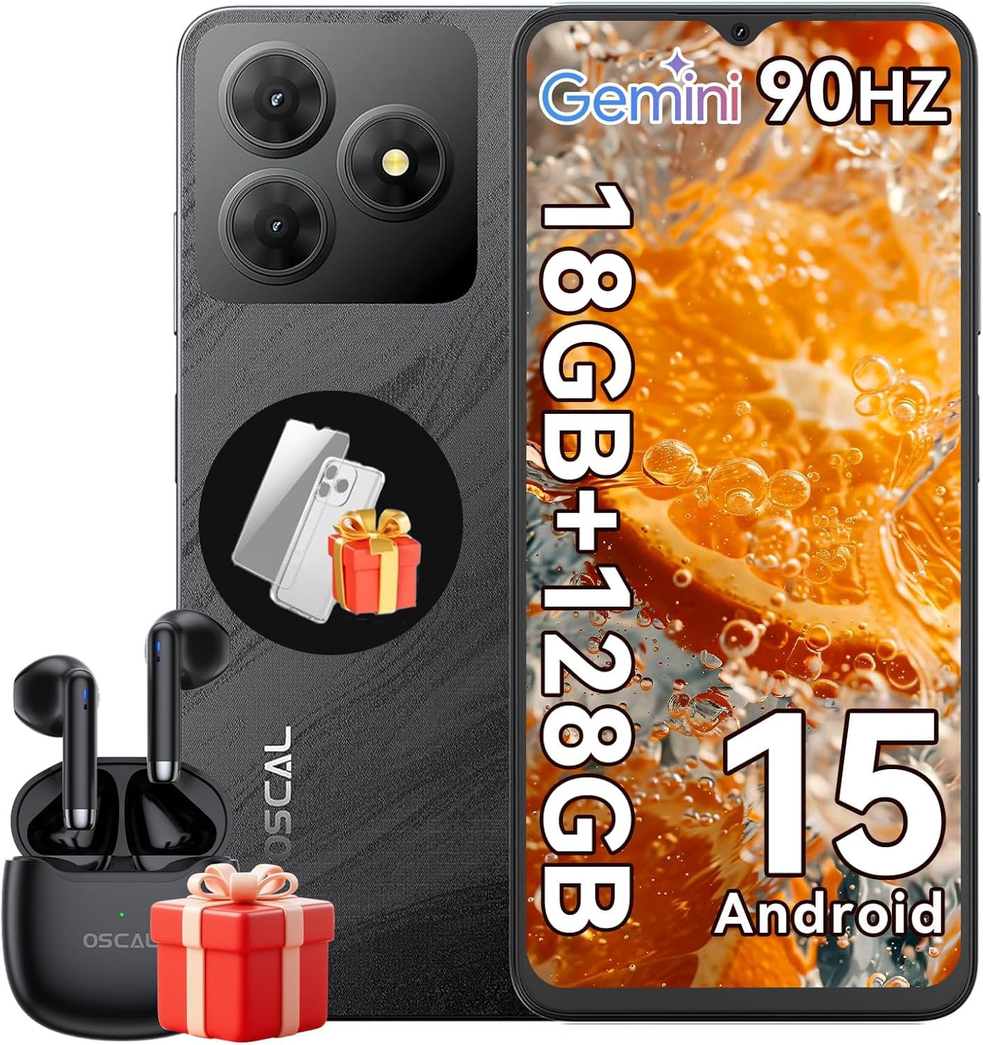 Amazon | OSCAL Flat2 Android15 スマートフォン本体 18GB+256GB+2TB