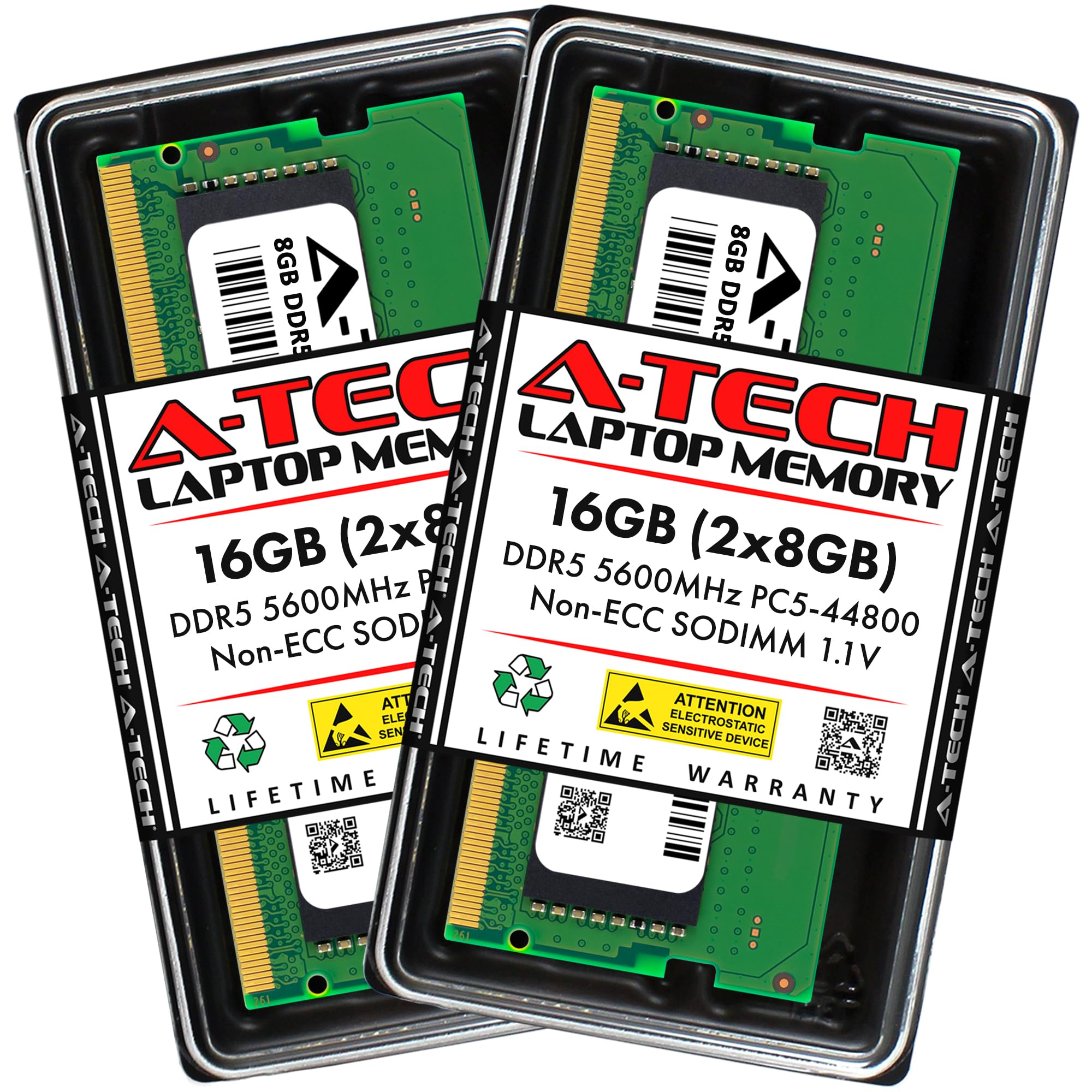 A-Tech 16GB Kit (2x8GB) DDR5 5600MHz PC5-44800 CL46 SODIMM 1.1V