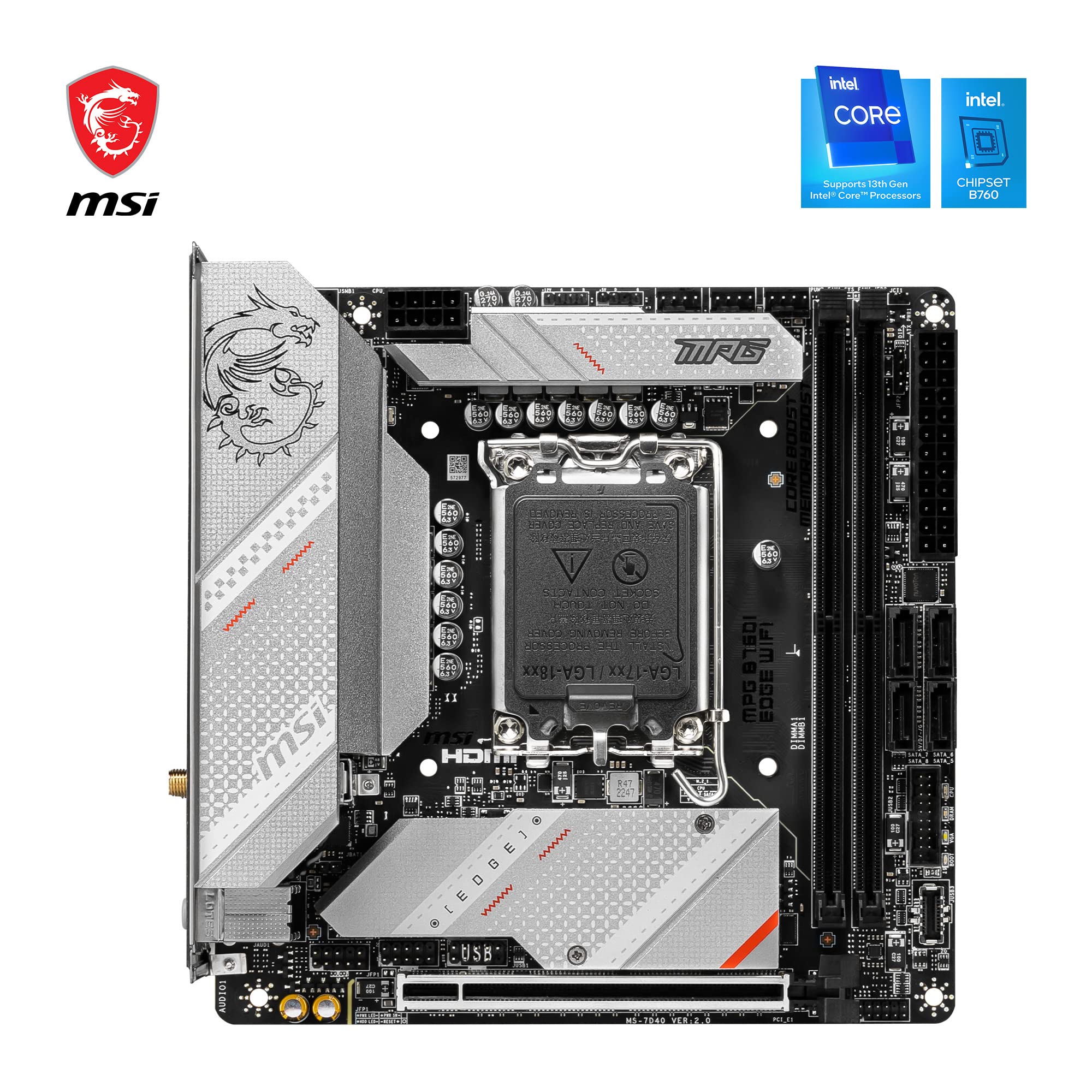 Amazon.com: MSI MPG B760I Edge WiFi Motherboard Intel B760 LGA