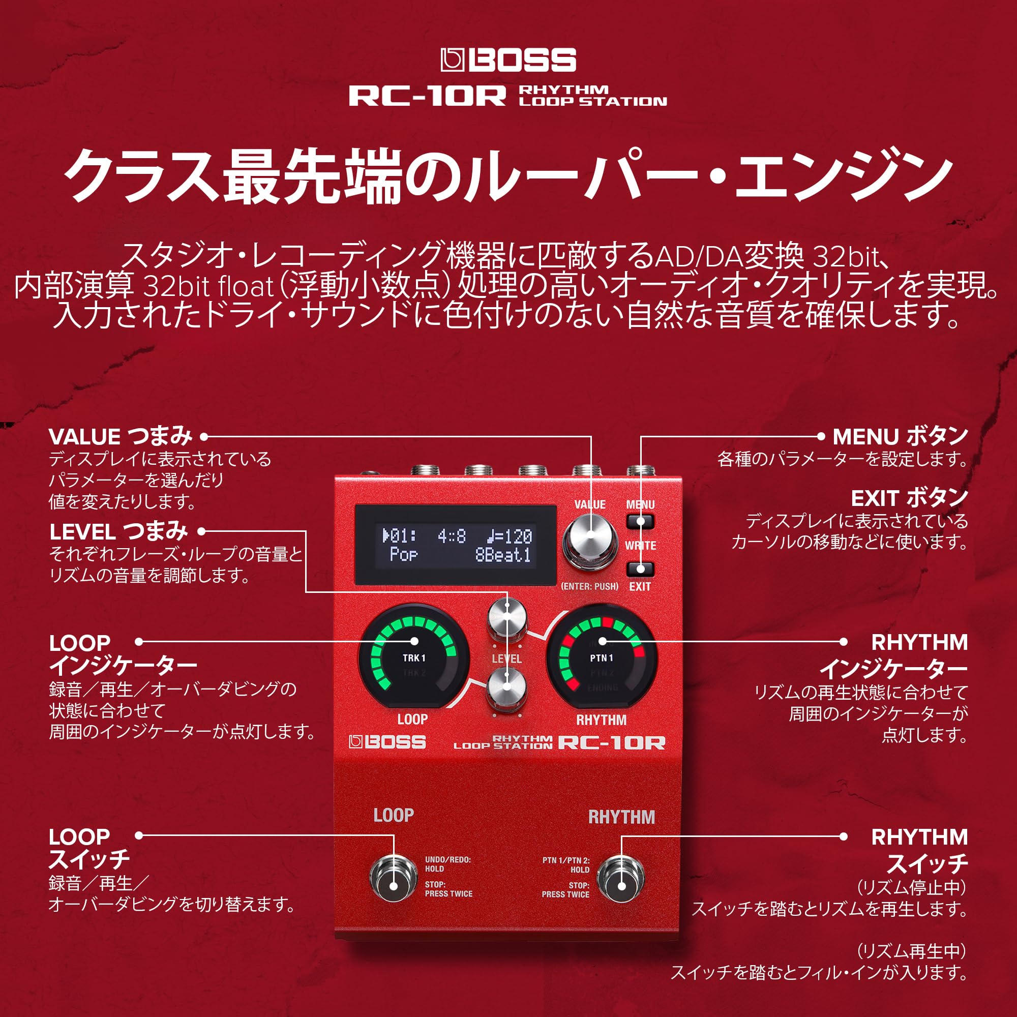 Amazon | BOSS ボス リズムループステーション RC-10R ルーパー 280