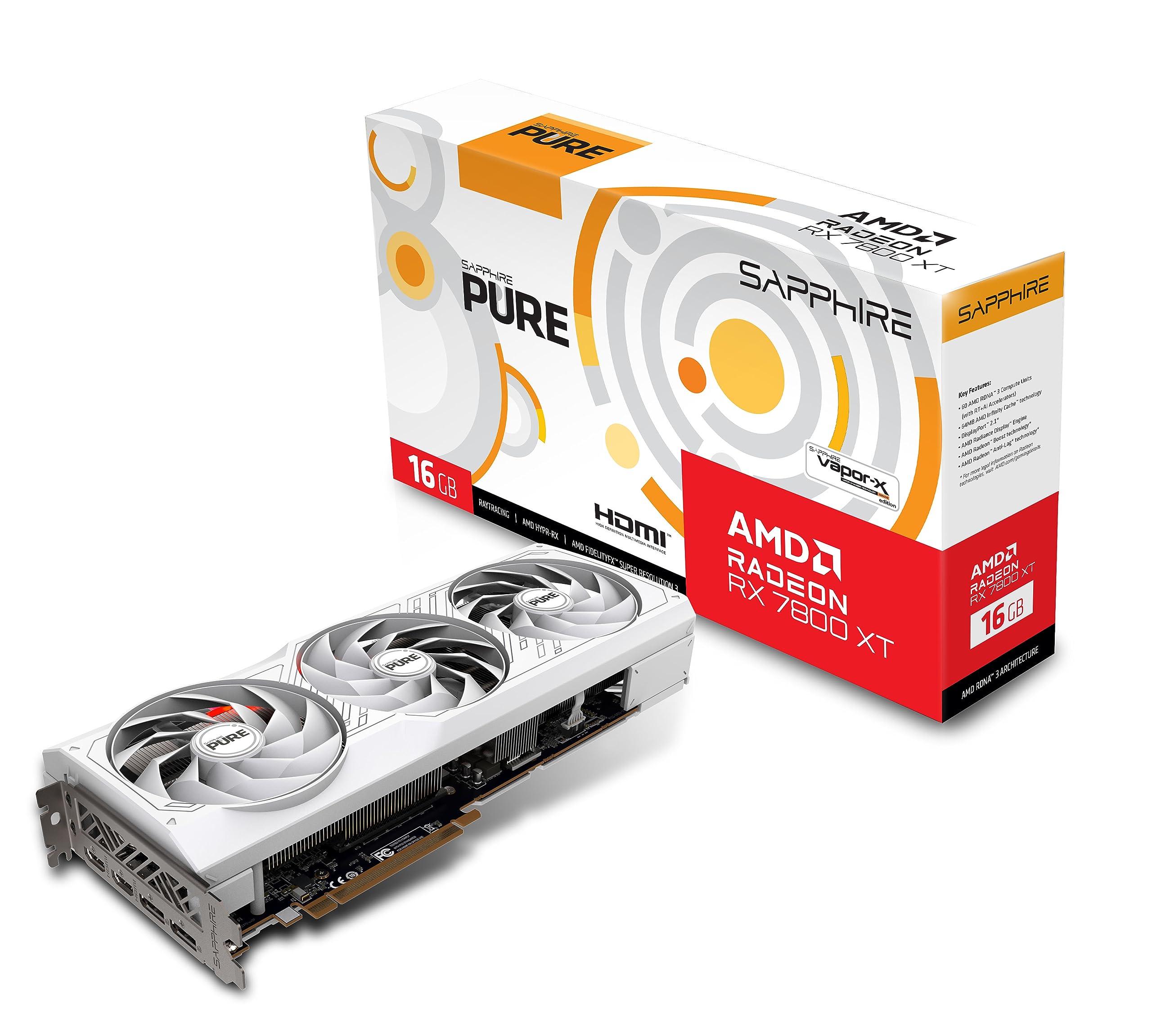 Amazon | Sapphire 11330-03-20G Pure AMD Radeon RX 7800 XT