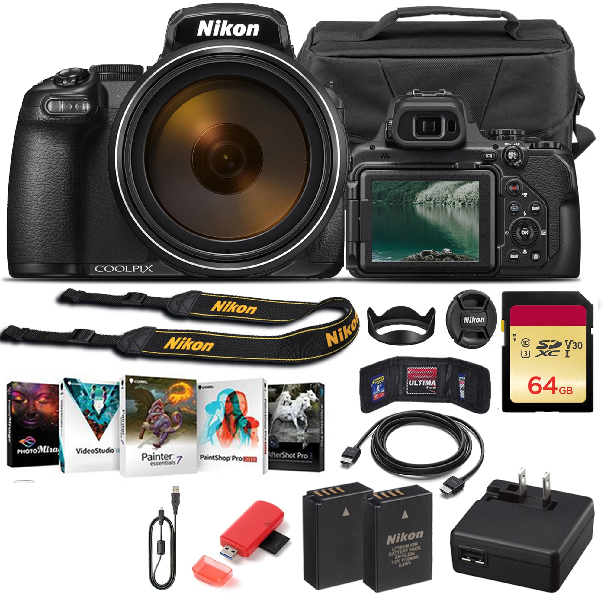 Amazon.com : Nikon COOLPIX P1000 Digital Camera (26522) + 64GB
