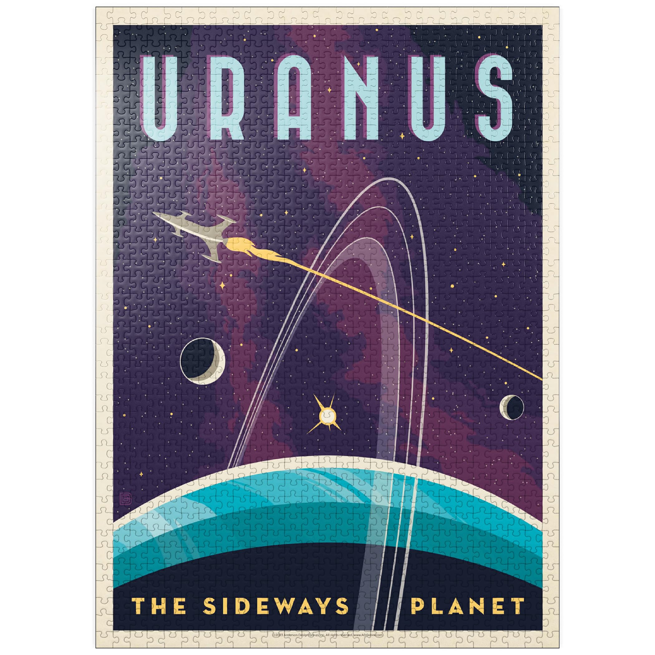 Amazon | MyPuzzle 天王星:横向きの惑星、ビンテージポスター