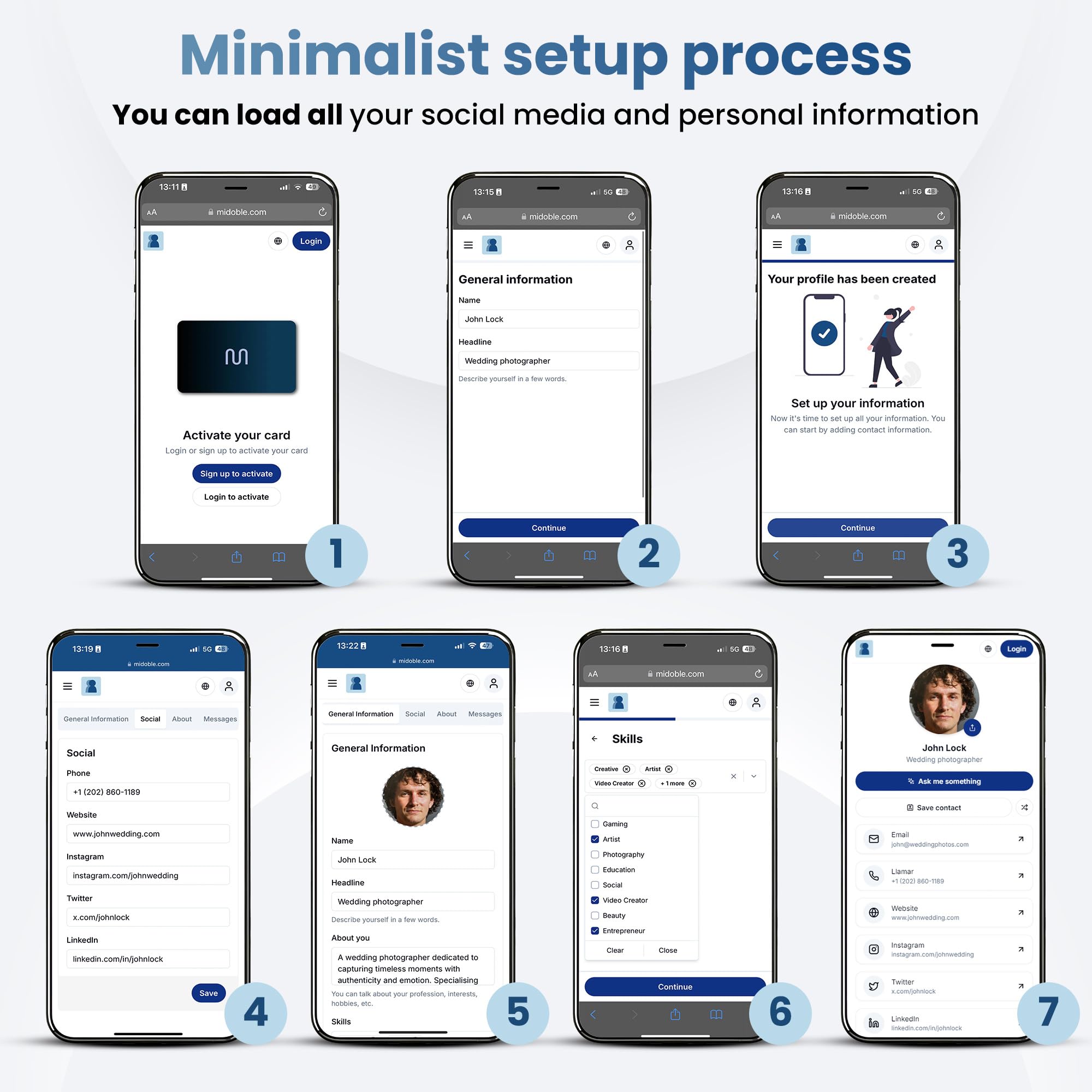 Amazon | MiDobleカード - デジタル名刺 - タップして共有 - AI