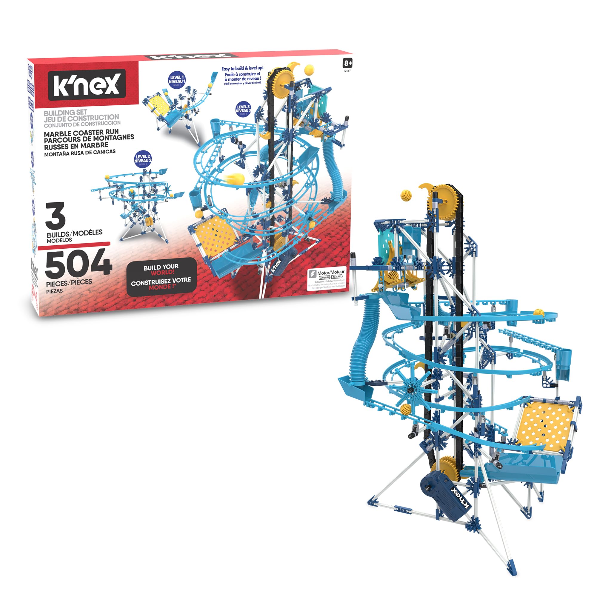 Amazon.com: K'NEX - Marble Coaster Run with Motor‚ 504 Pieces