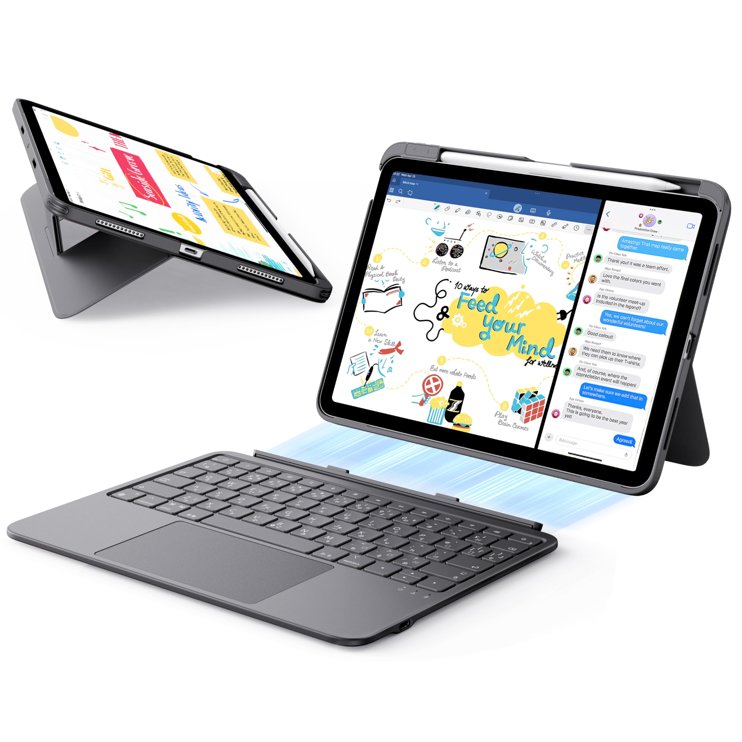 Amazon.co.jp: ESR Flex iPad キーボード付きケース, iPad Air 11