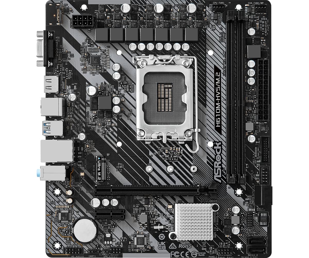 Amazon.com: ASRock H610M-HVS/M.2 Motherboard (LGA 1700/2xDDR4/HDMI