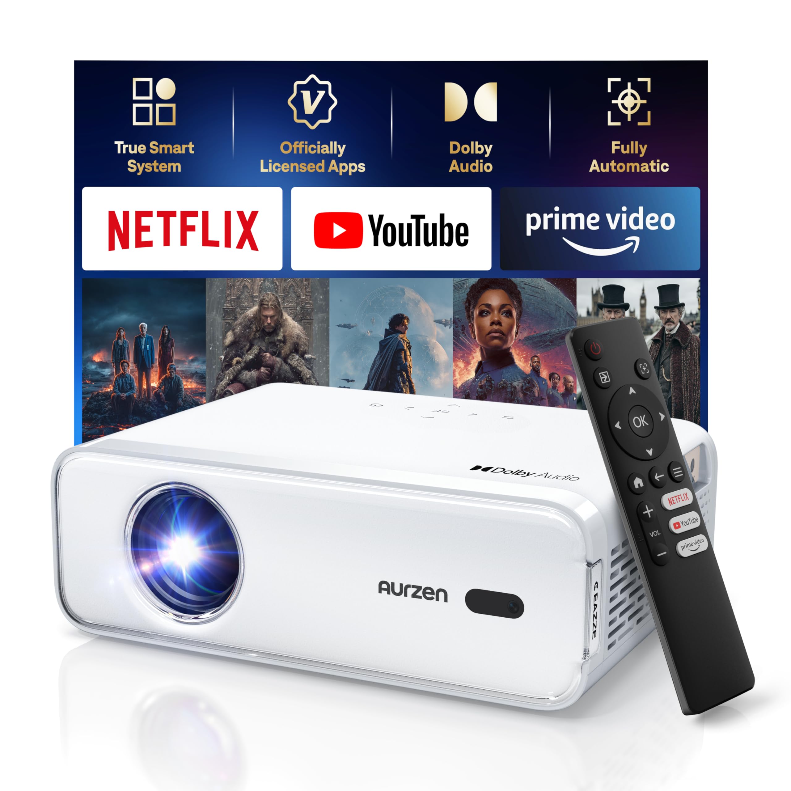 Amazon.co.jp: Aurzen EAZZE D1 Projector for Home Use, Small, 2025