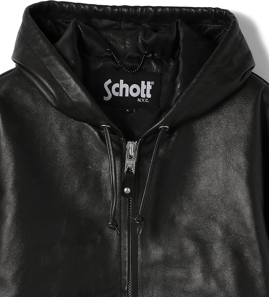 Amazon.co.jp: [Schott NYC] [ショット] LEATHER FULLZIP PARKA/レザー