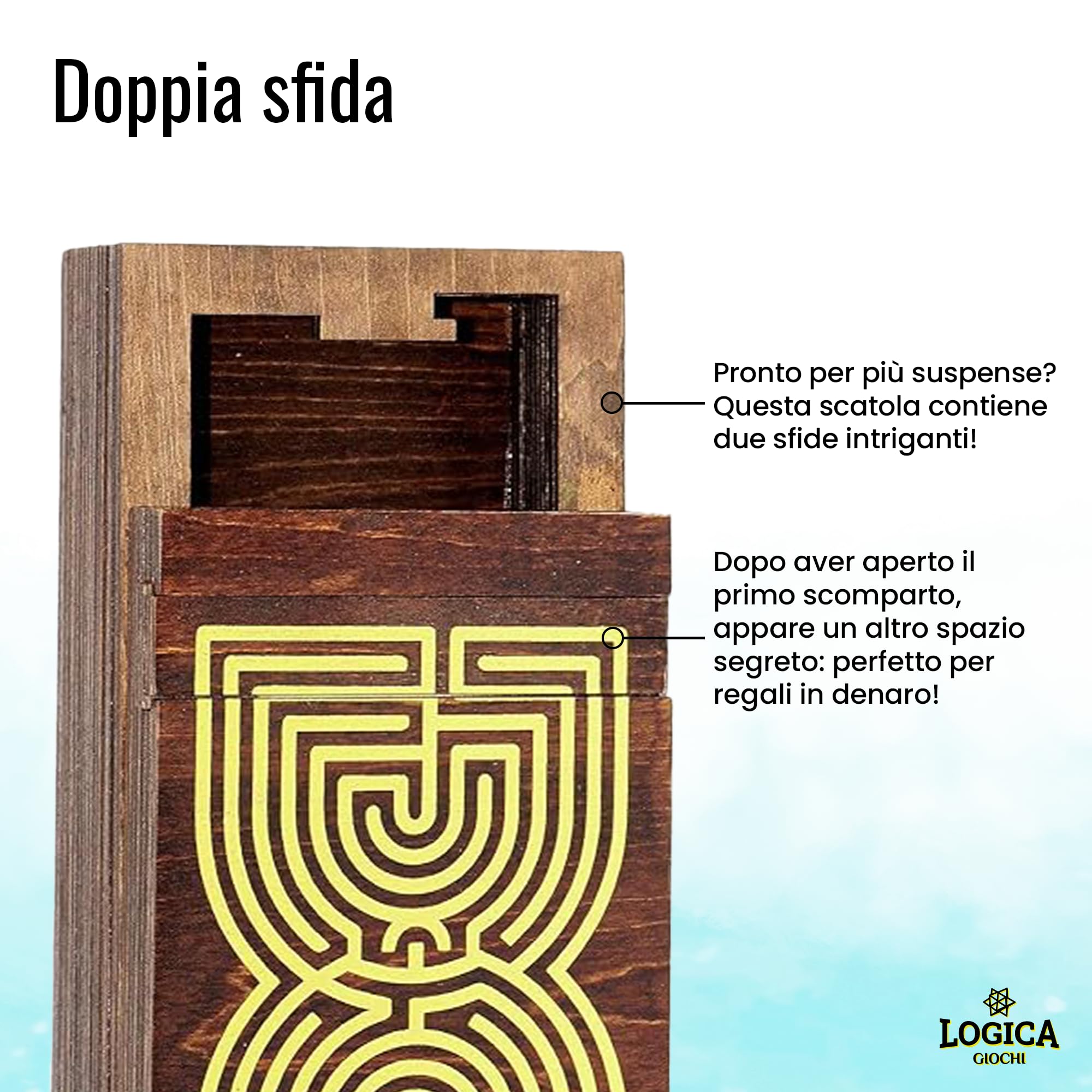Amazon.com: Logica Jeux Art. Labyrinth Box - Wooden Puzzle