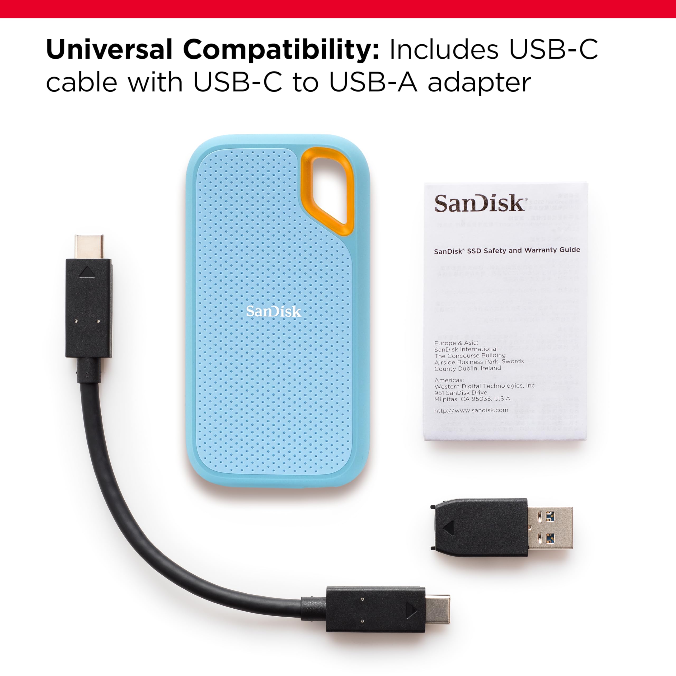 SanDisk 4TB Extreme Portable SSD - Up to 1050MB/s, USB-C, USB 3.2