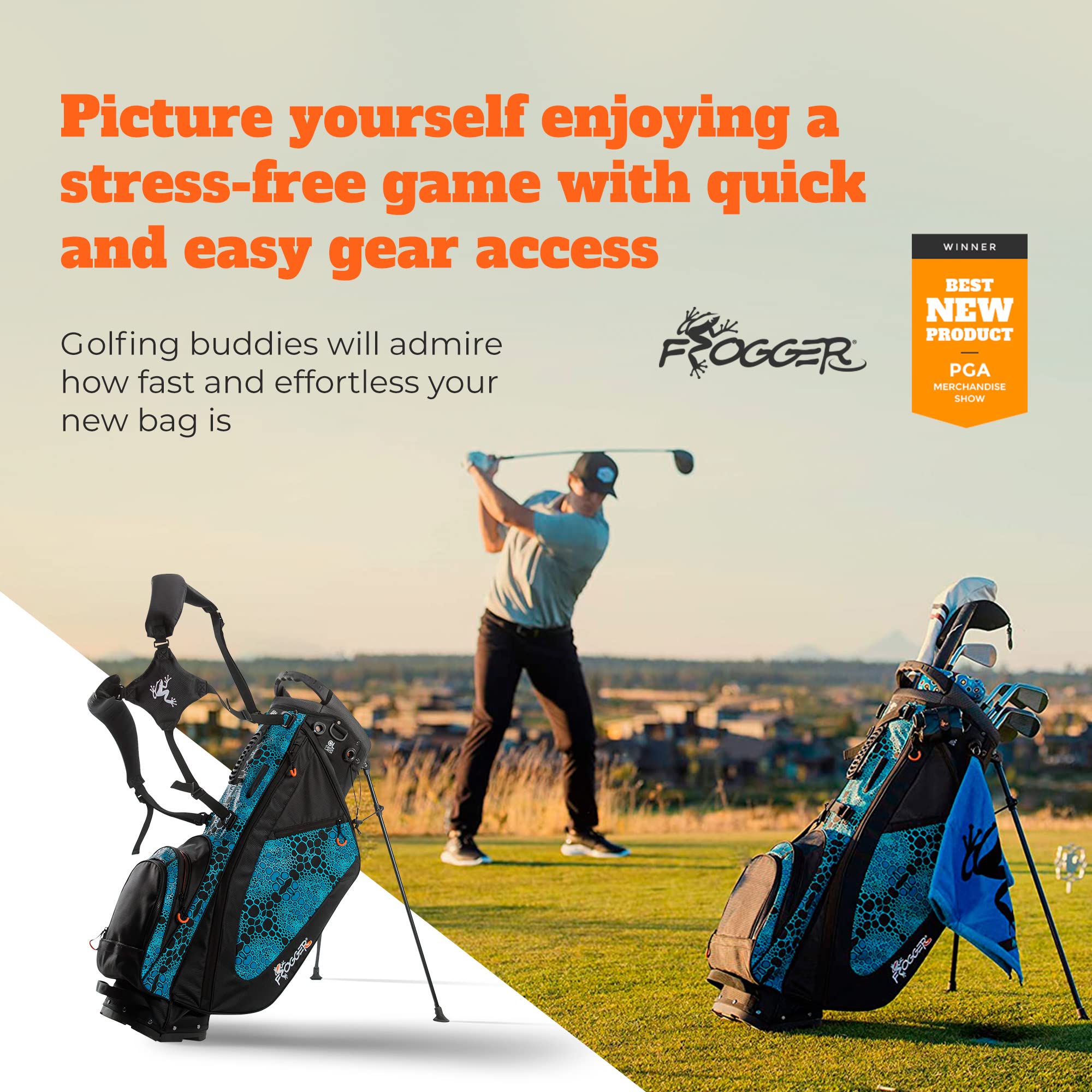 Amazon | Frogger Functionハイブリッドゴルフバッグ 男女兼用