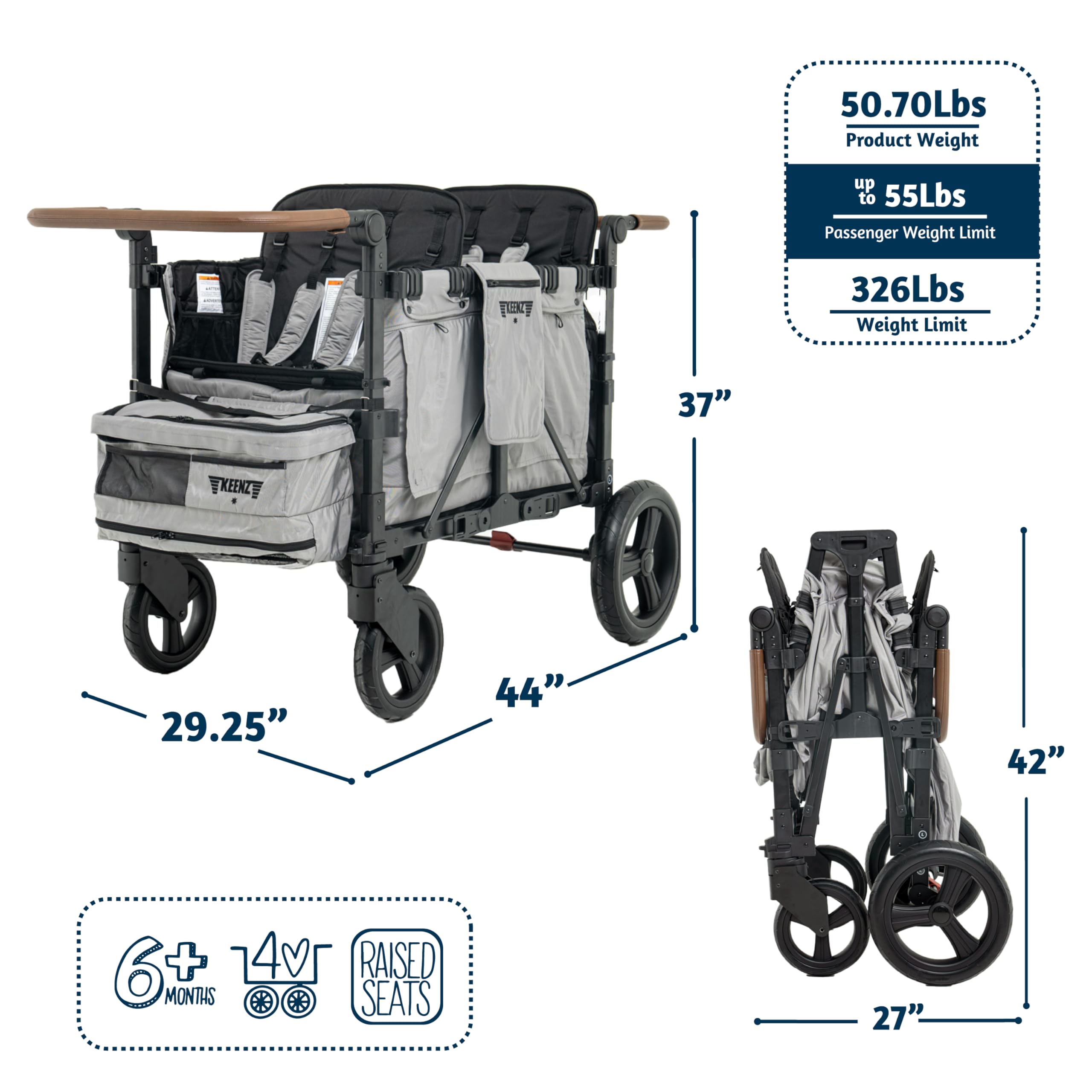 Amazon | Keenz XC+ EVO - ラグジュアリー コンフォート ベビーカー