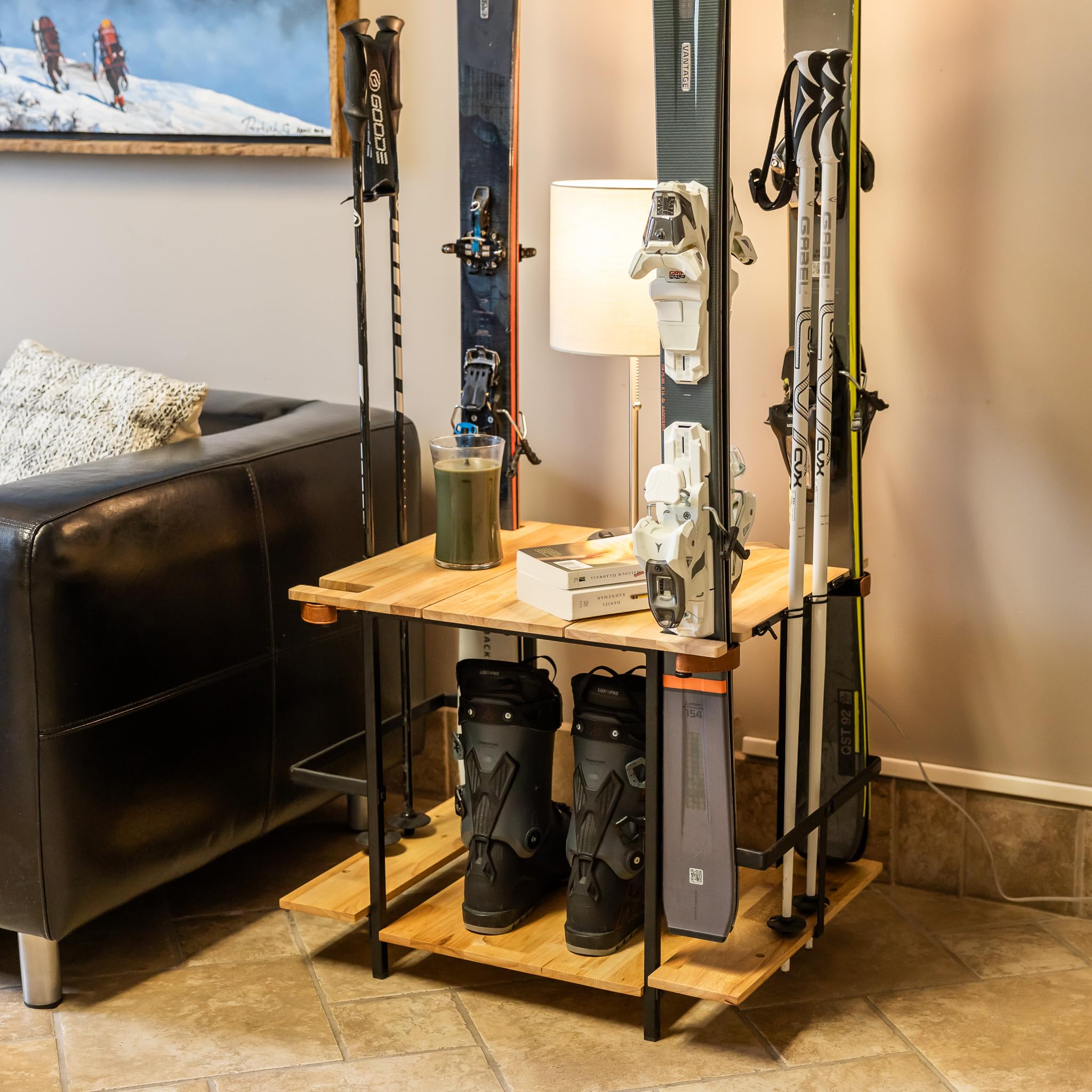 Amazon.co.jp: ティール トライアングルスキー収納ラック ガレージ用