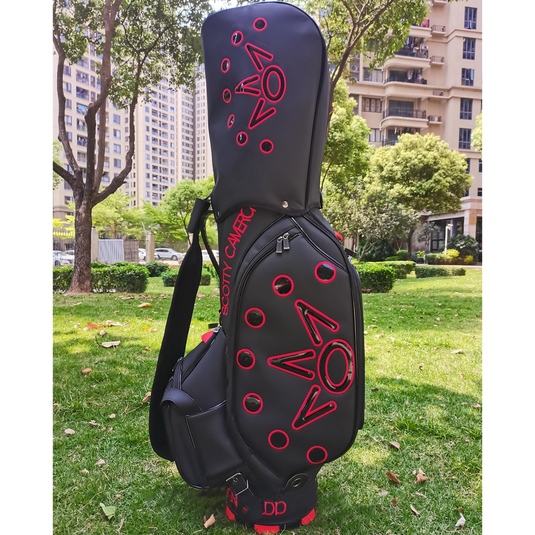 Amazon | ゴルフバッグ メンズ ゴルフ PU 6分割口枠 キャディバッグ